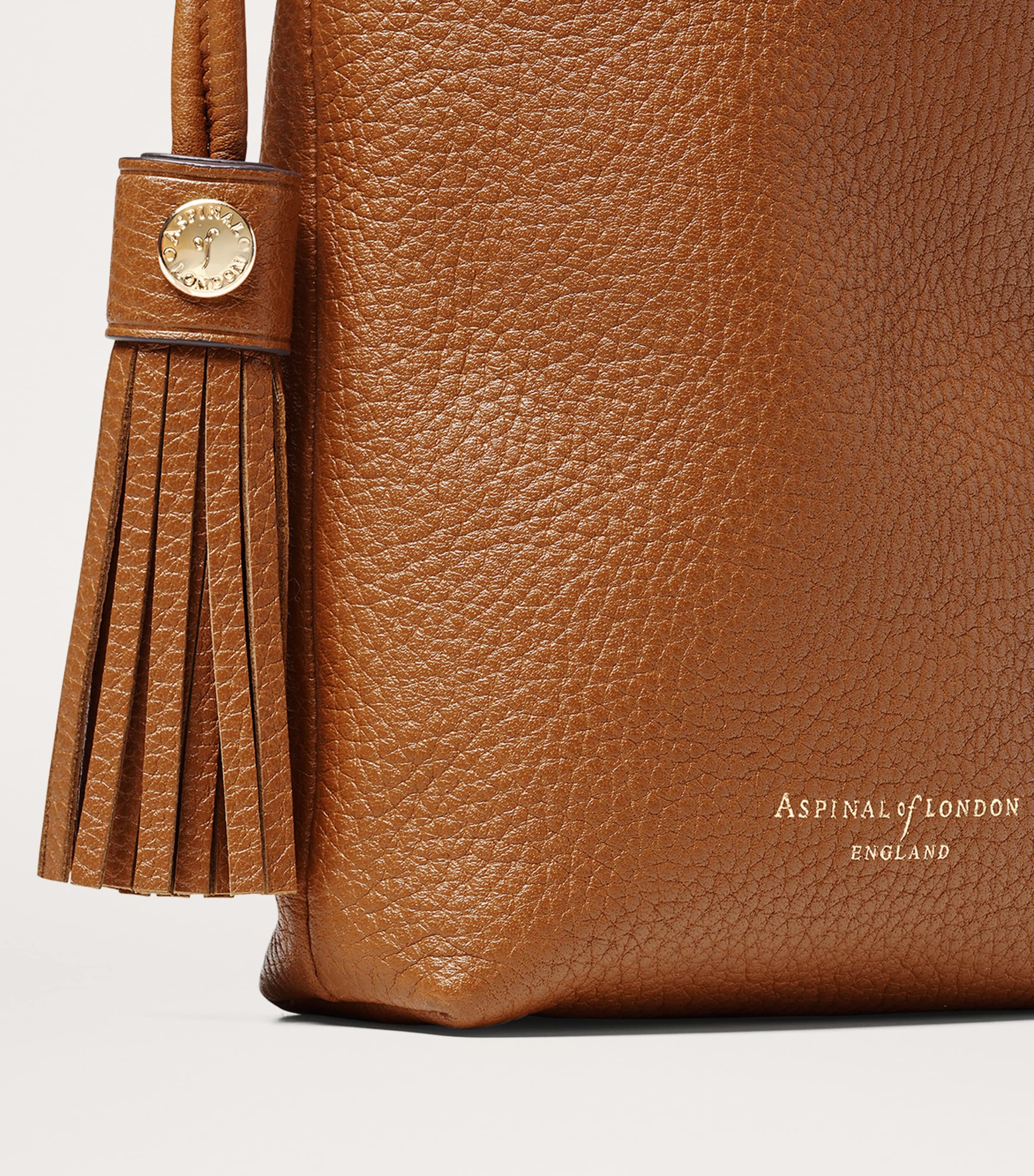 Leather Hudson Cross-Body Bag TAN Image 4