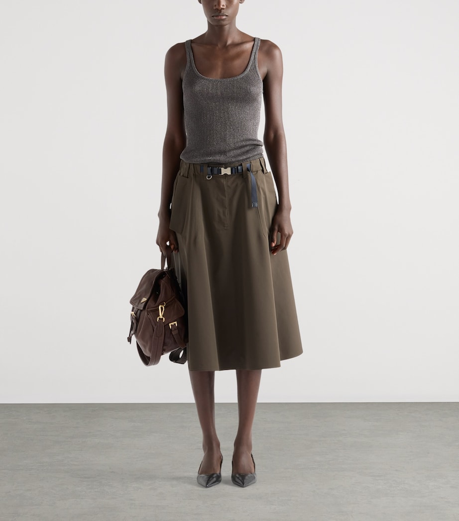 Technical Circle Midi Skirt F0334 Image 2