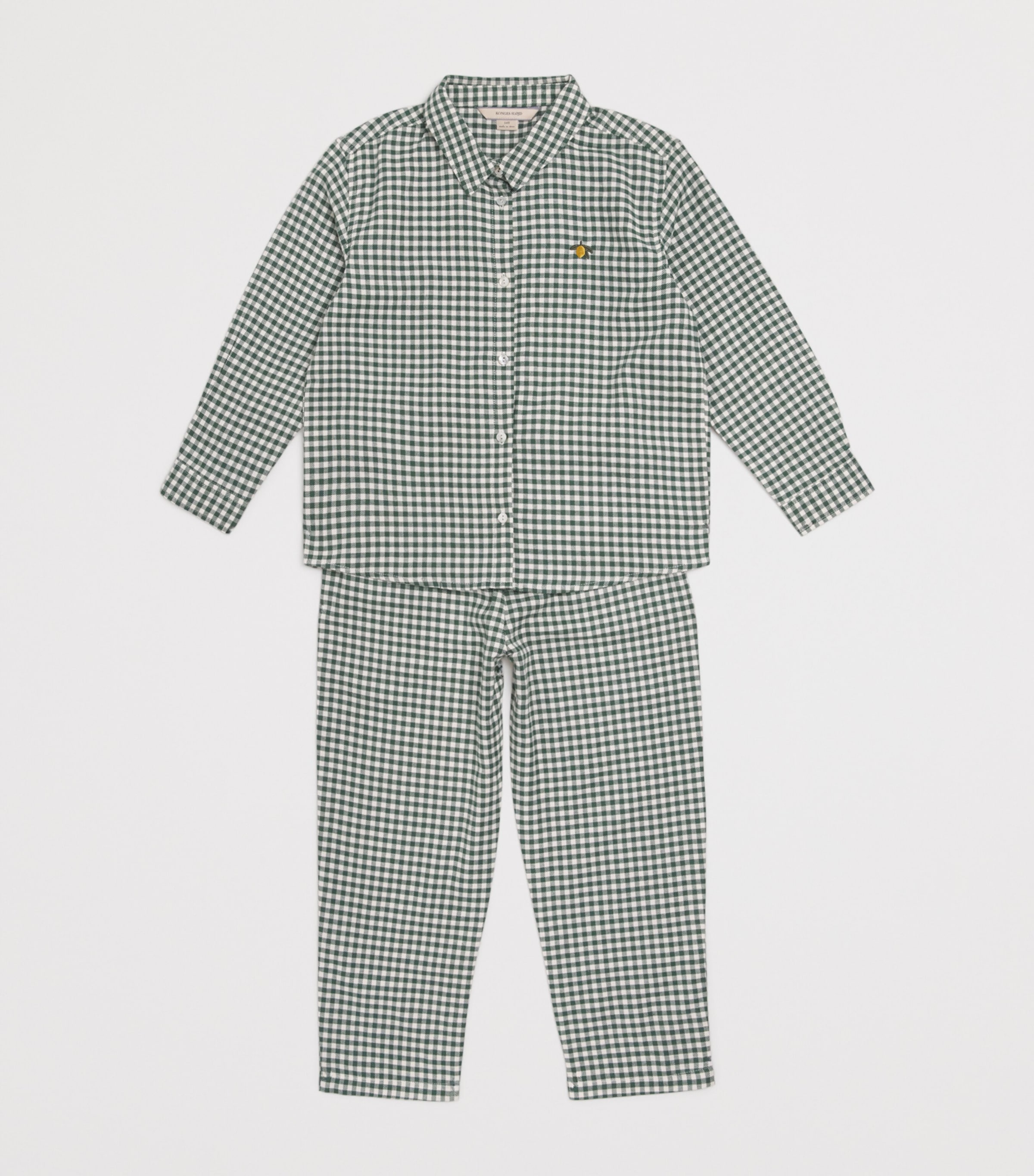 Organic Cotton Check Foret Trousers (9 Months-4 Years) P40022 GREEN CHECK Image 3