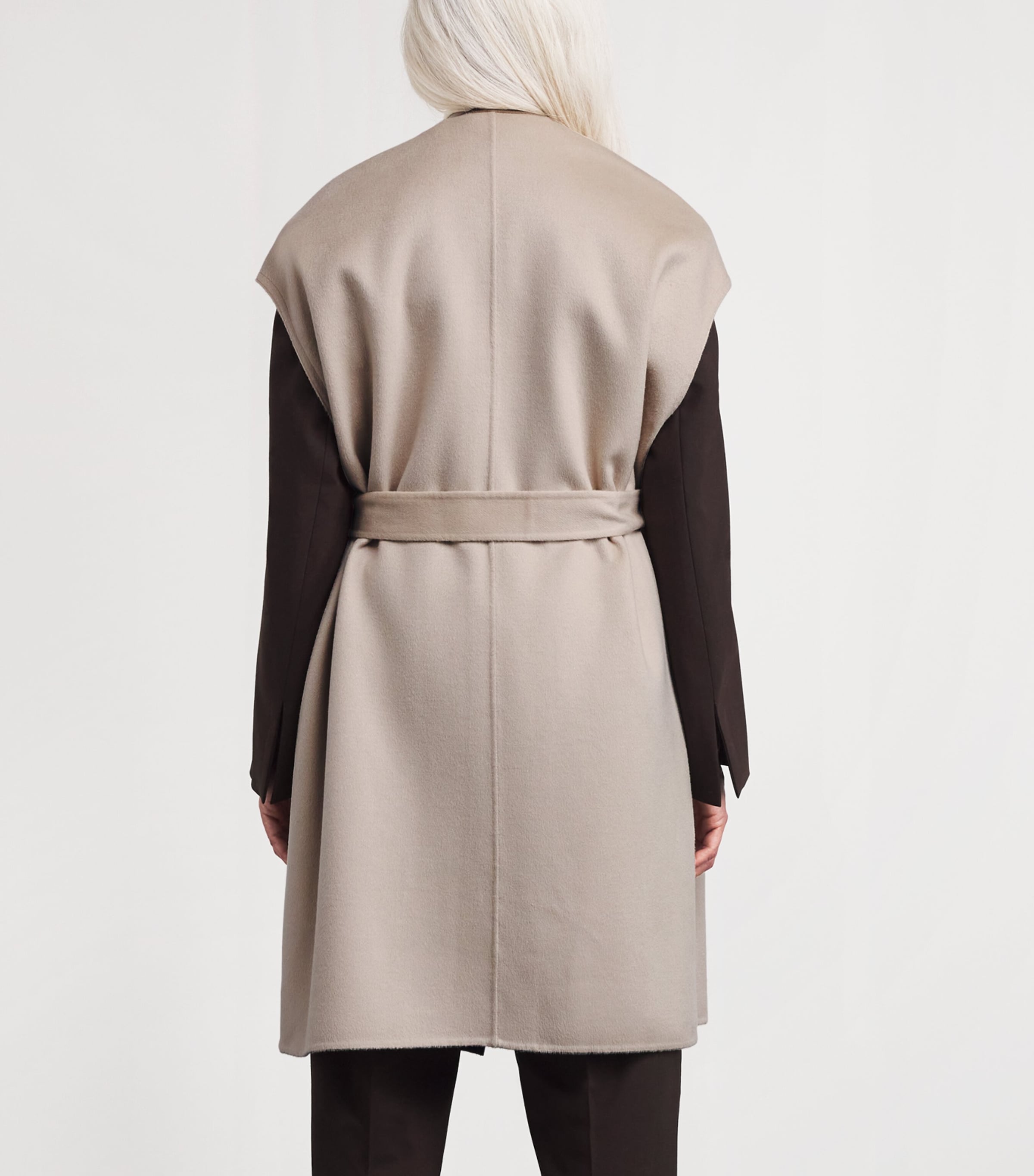 Wool-Cashmere Long Cape A2122 Image 4