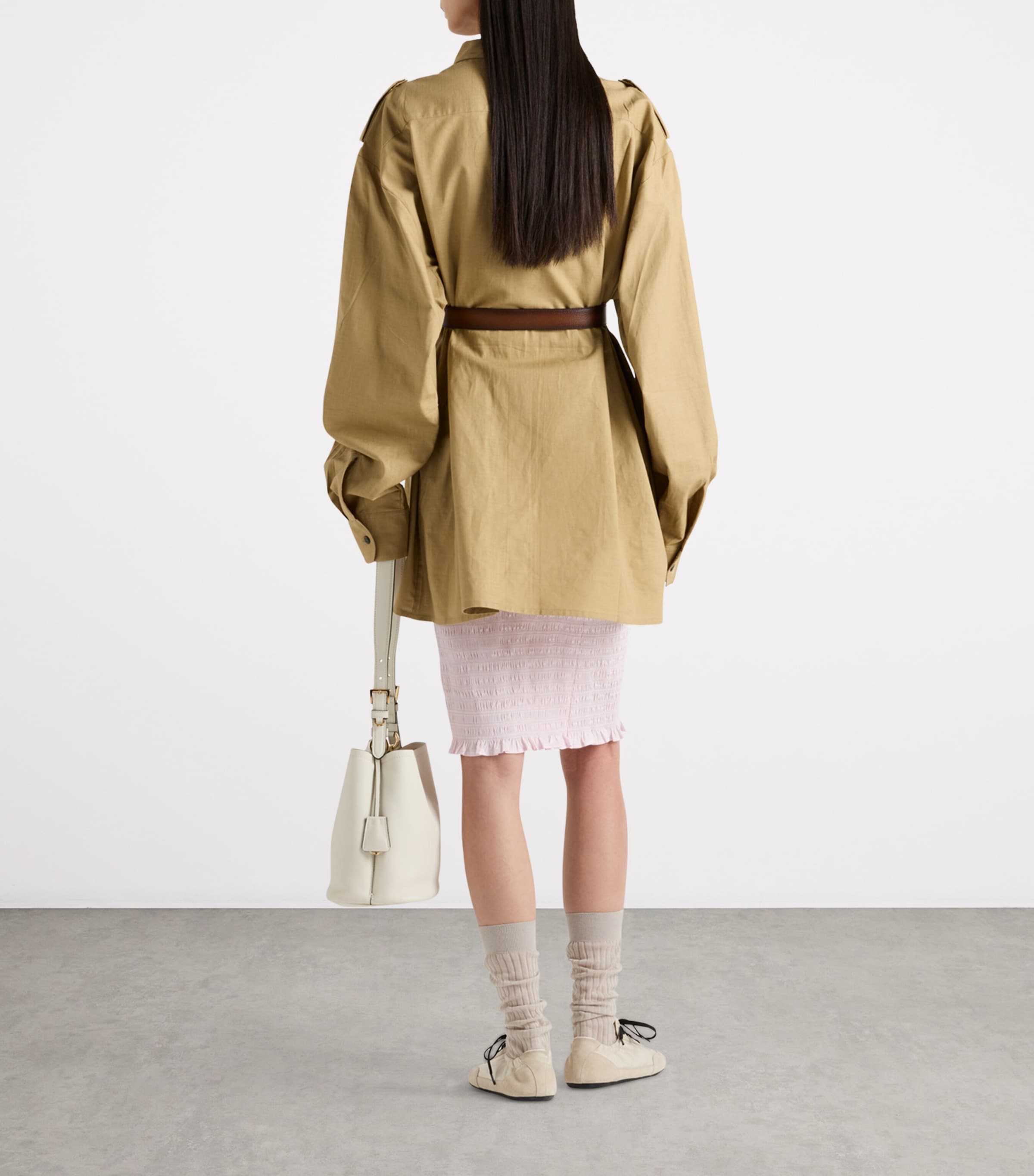 Prada Womens Cotton Oversized Shirt Image 4