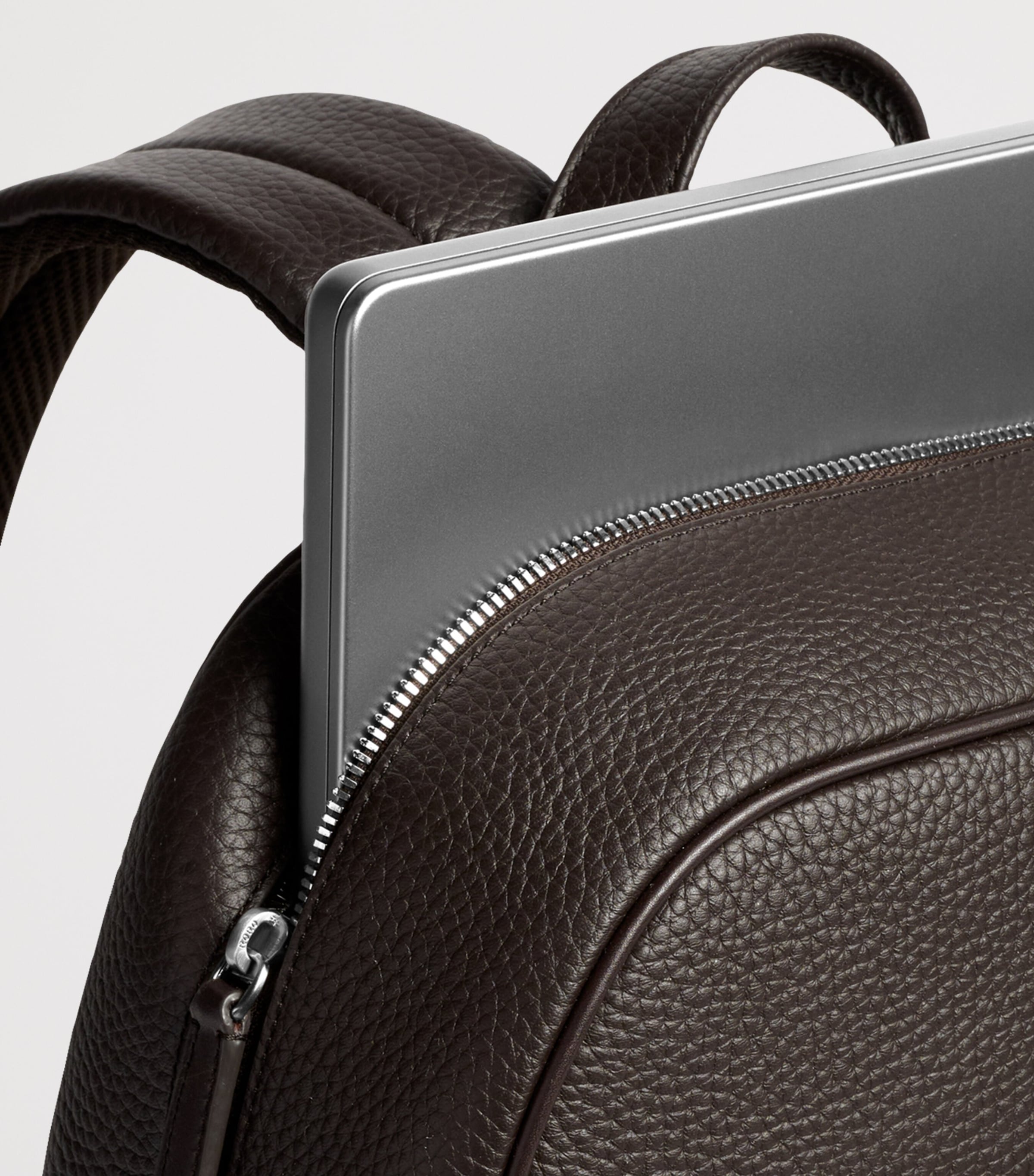 Carl Friedrik Leather Ayrton Backpack Chocolate Image 5