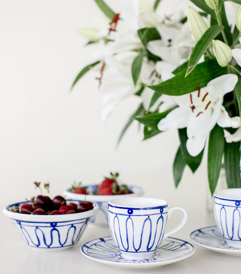 Kyma Tea Set BLUE ON WHITE Image 3