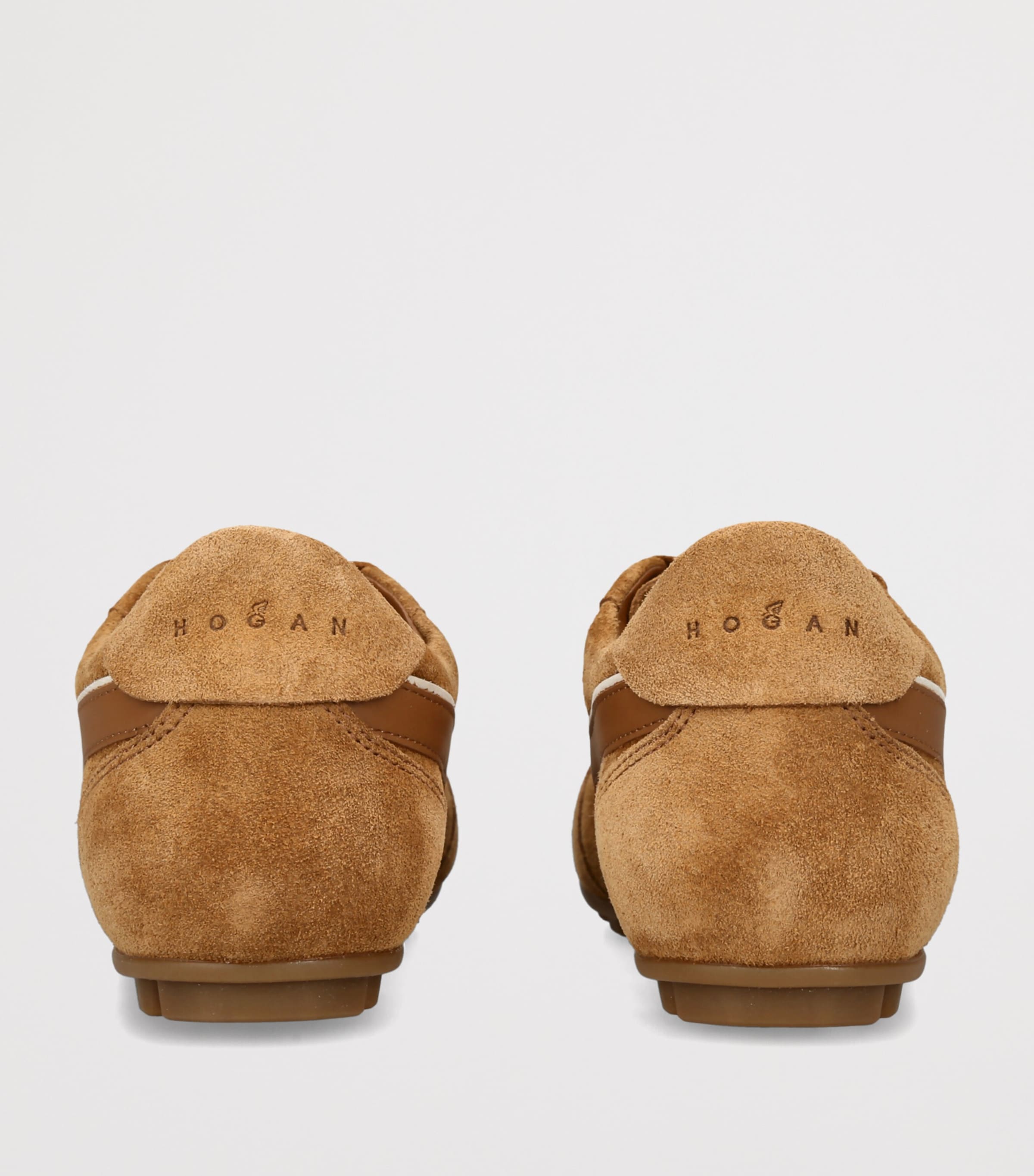 Hogan Suede Allacciato Sneakers Camel Image 4