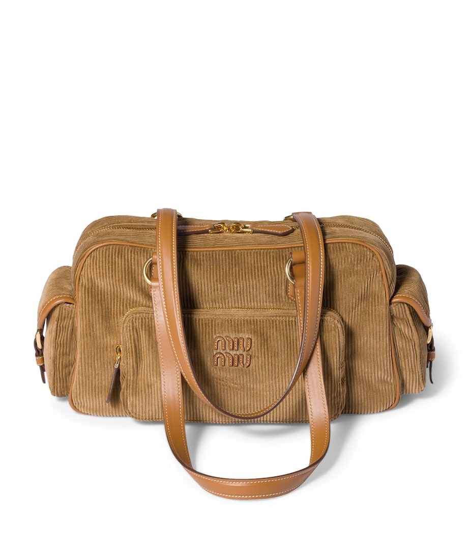Corduroy Pocket Shoulder Bag F0401 Image 1
