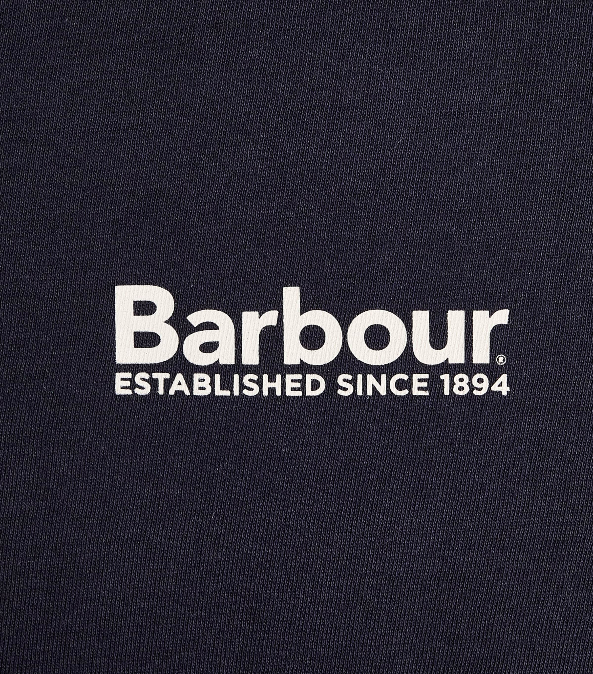 Barbour Mens Cotton Logo T-Shirt Dark Navy Image 6