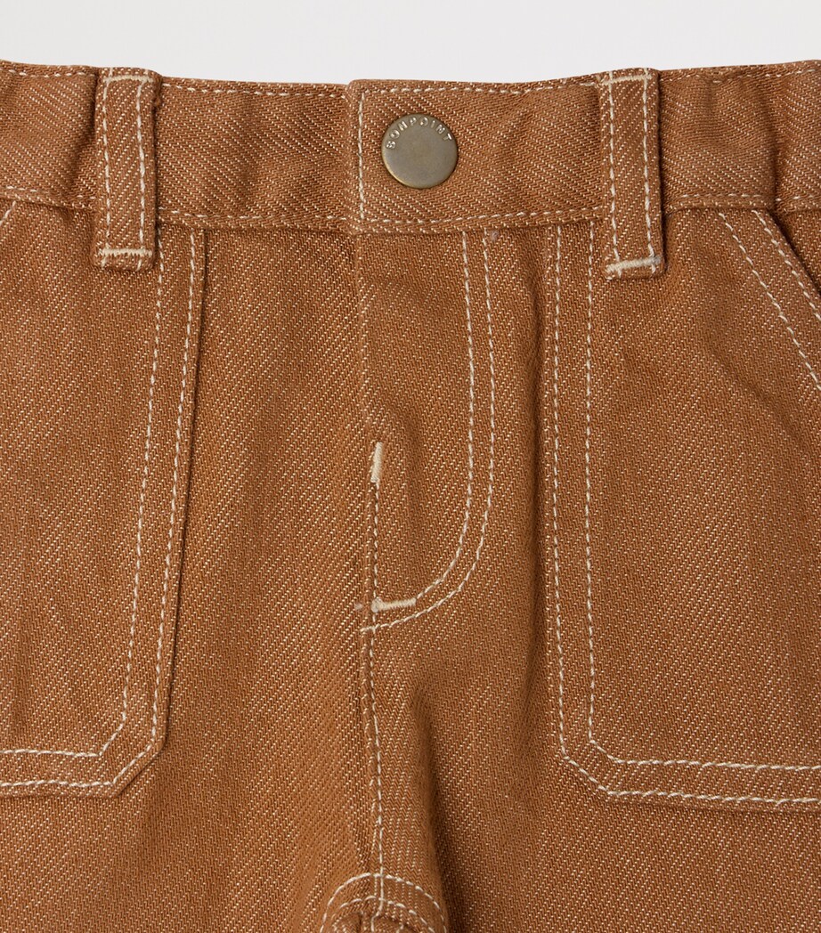 Bonpoint Logo Jeans (6-18 Months) Praline Image 3