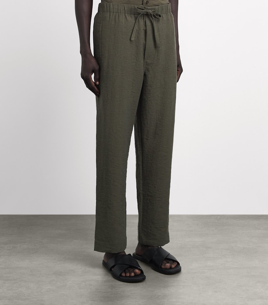 COMMAS Mens Drawstring Resort Trousers Dark Taupe Image 4