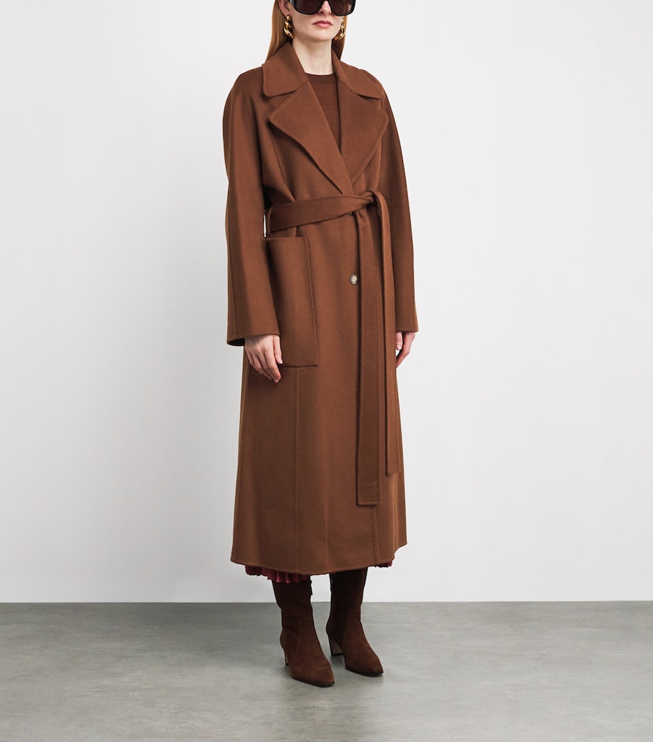 Joseph Womens Wool-Cashmere Spencer Coat Cinnamon Image 3