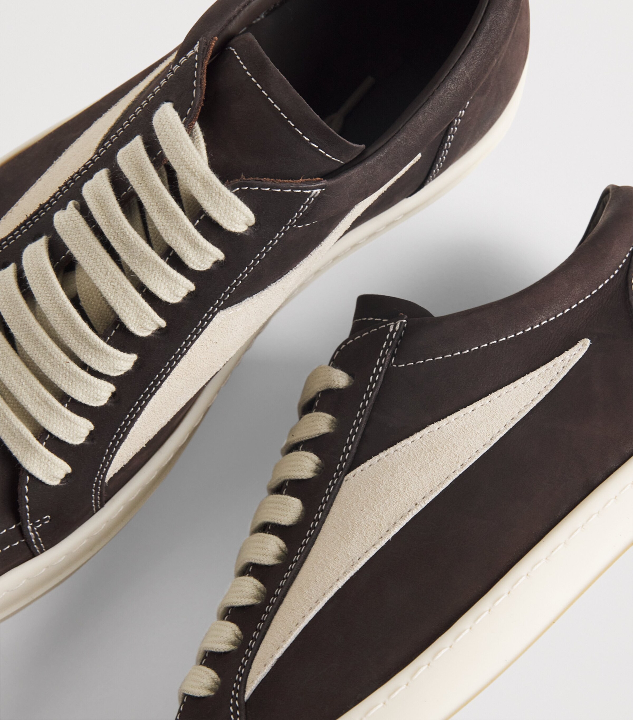 Leather Vintage Low-Top Sneakers BROWN/MILK/MILK Image 7