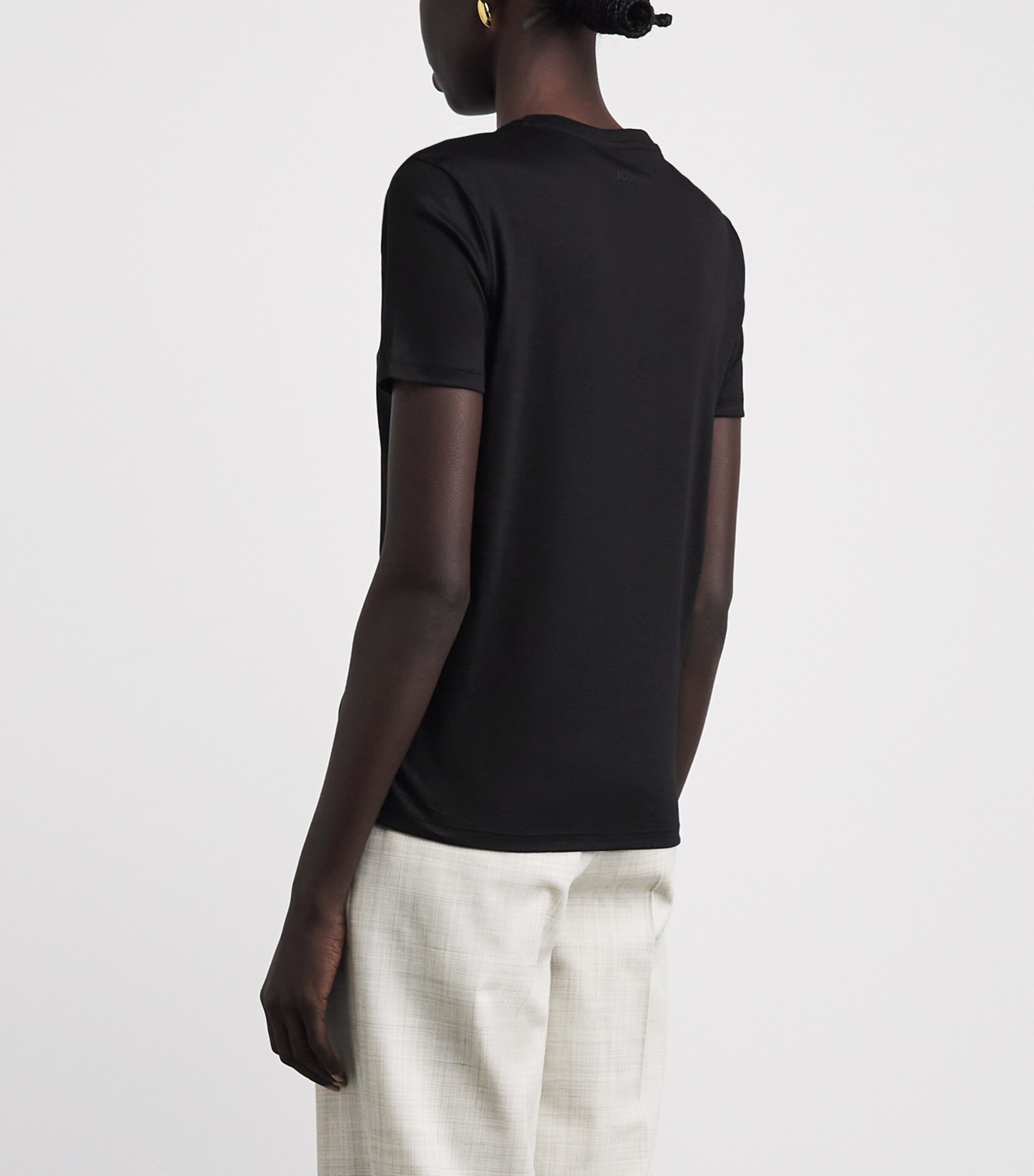 Joseph Womens Organic Cotton Livia T-Shirt Black Image 5