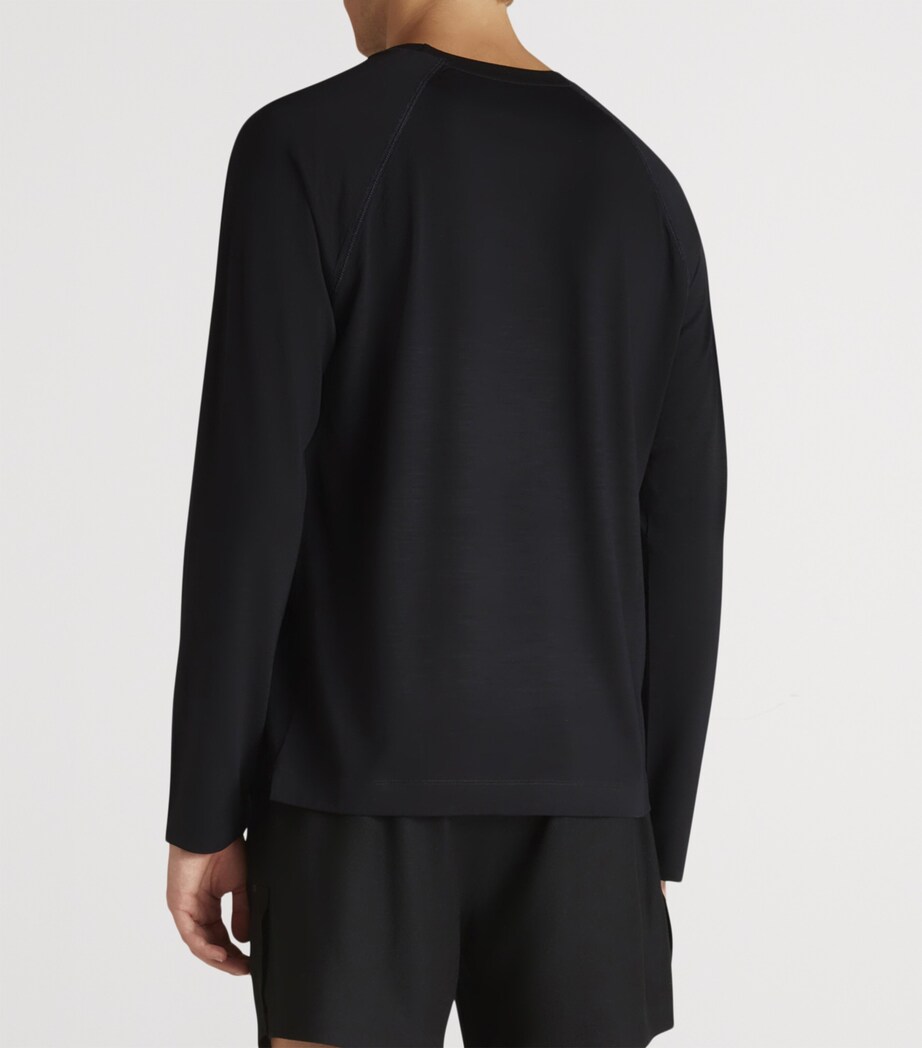 Wool Athluxury Long-Sleeve T-Shirt 416HOUSE NAVY Image 6