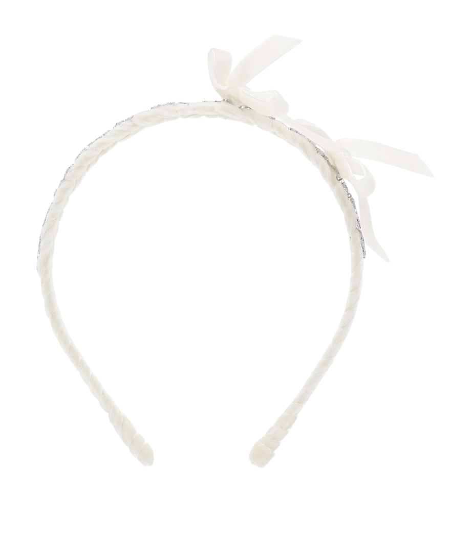 Velvet Embellished Headband PANNA Image 1