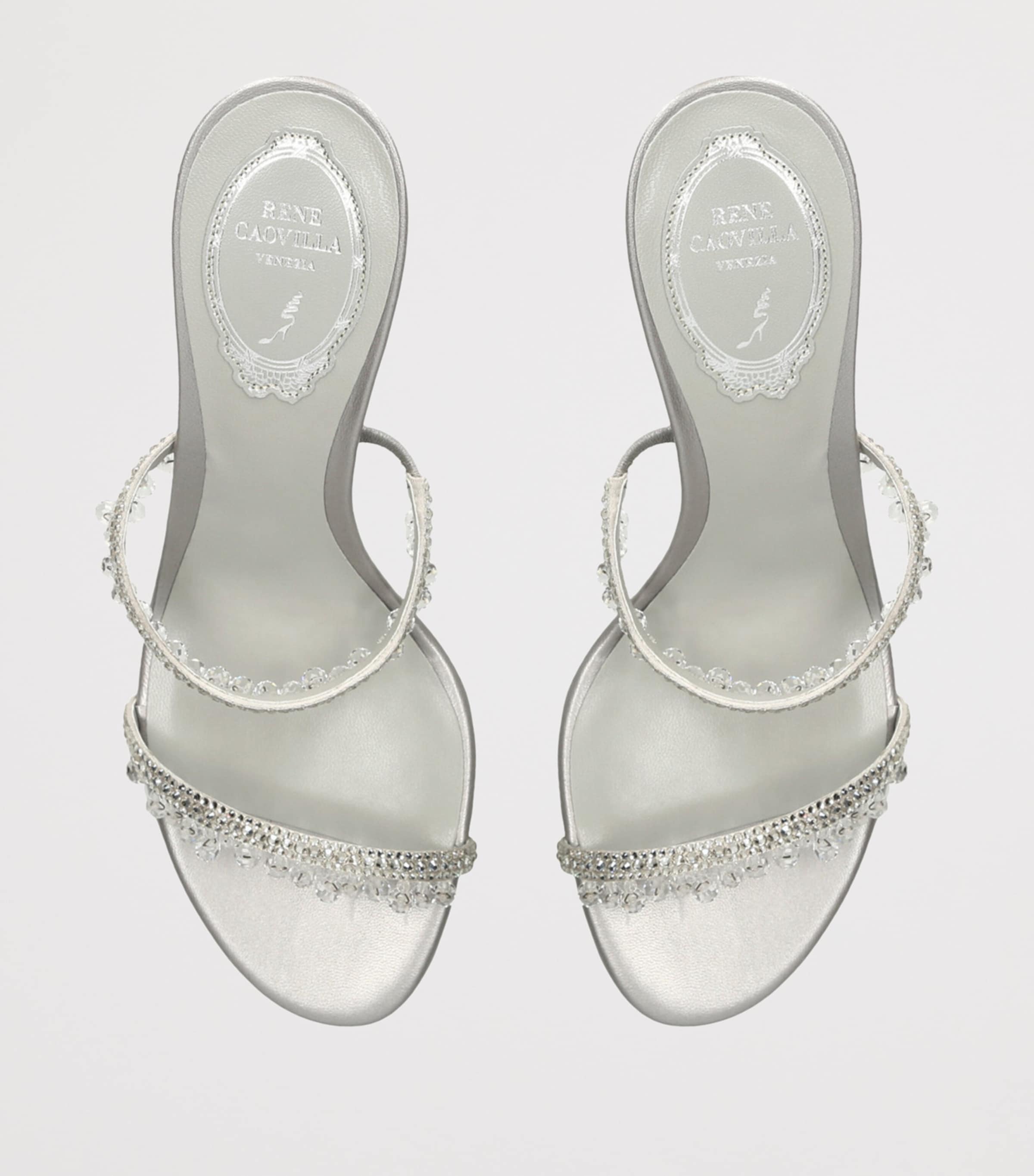 Chandelier Heeled Mules 80 GREY Image 4