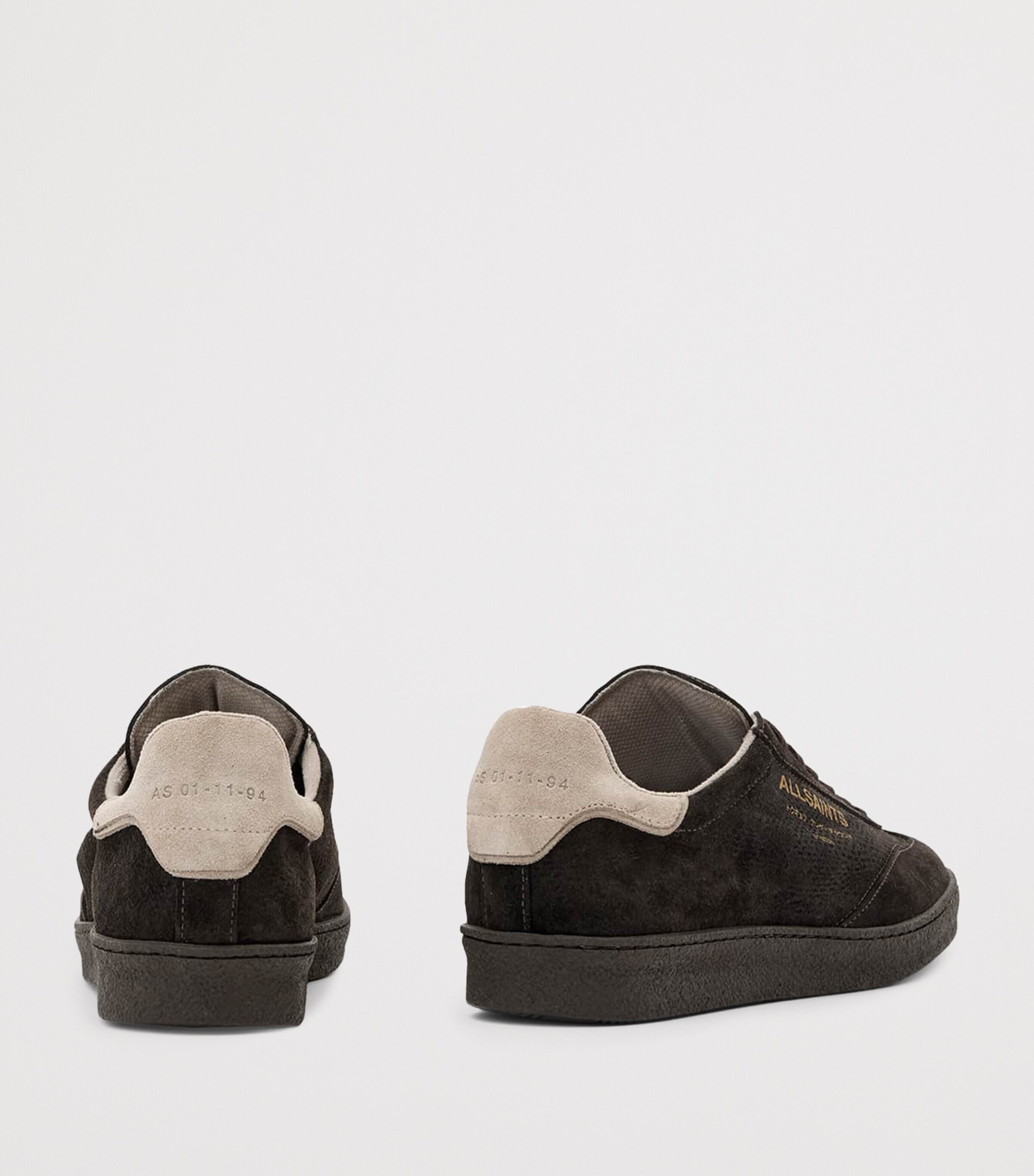 AllSaints Suede Thelma Sneakers Dark Brown Image 4