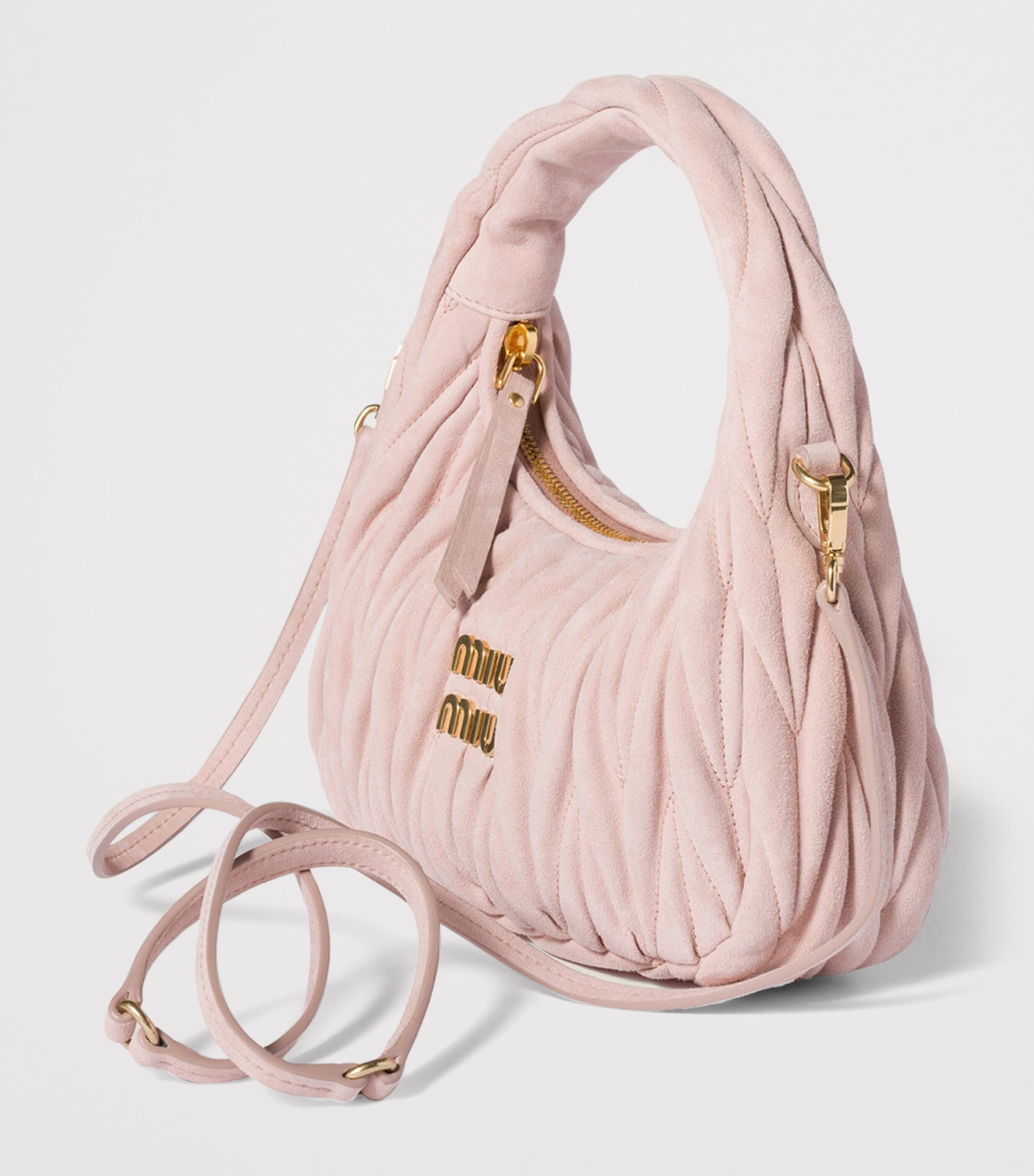 Suede Matelassé Wander Top-Handle Bag F0924 Image 2
