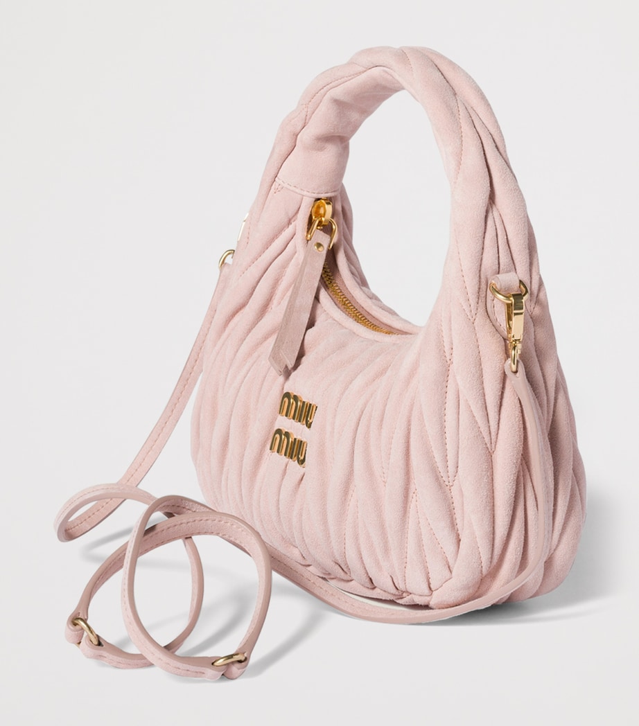 Suede Matelassé Wander Top-Handle Bag F0924 Image 2