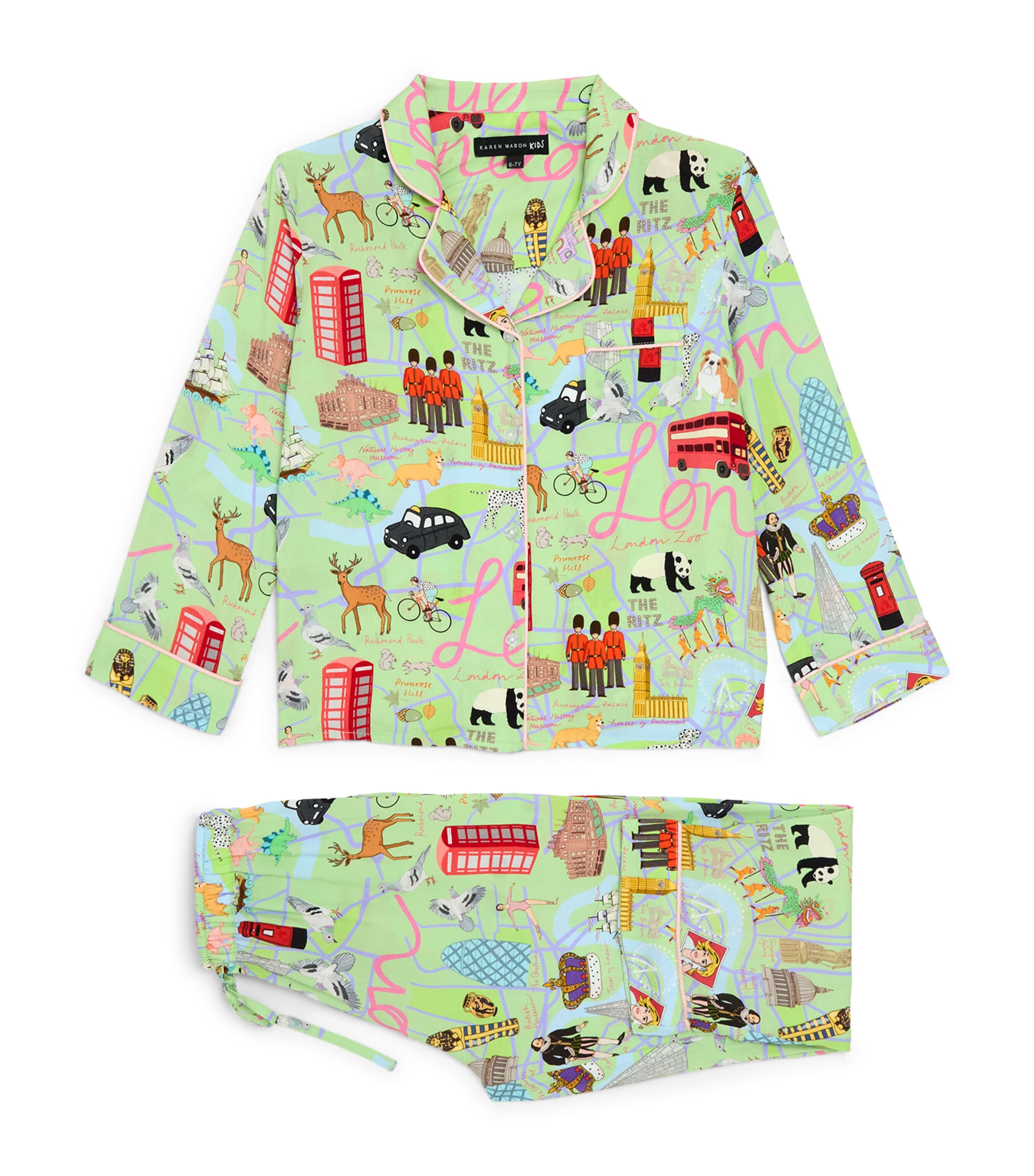 KAREN MABON KIDS The Swinging City Pyjama Set (2-13 Years) Green Image 1