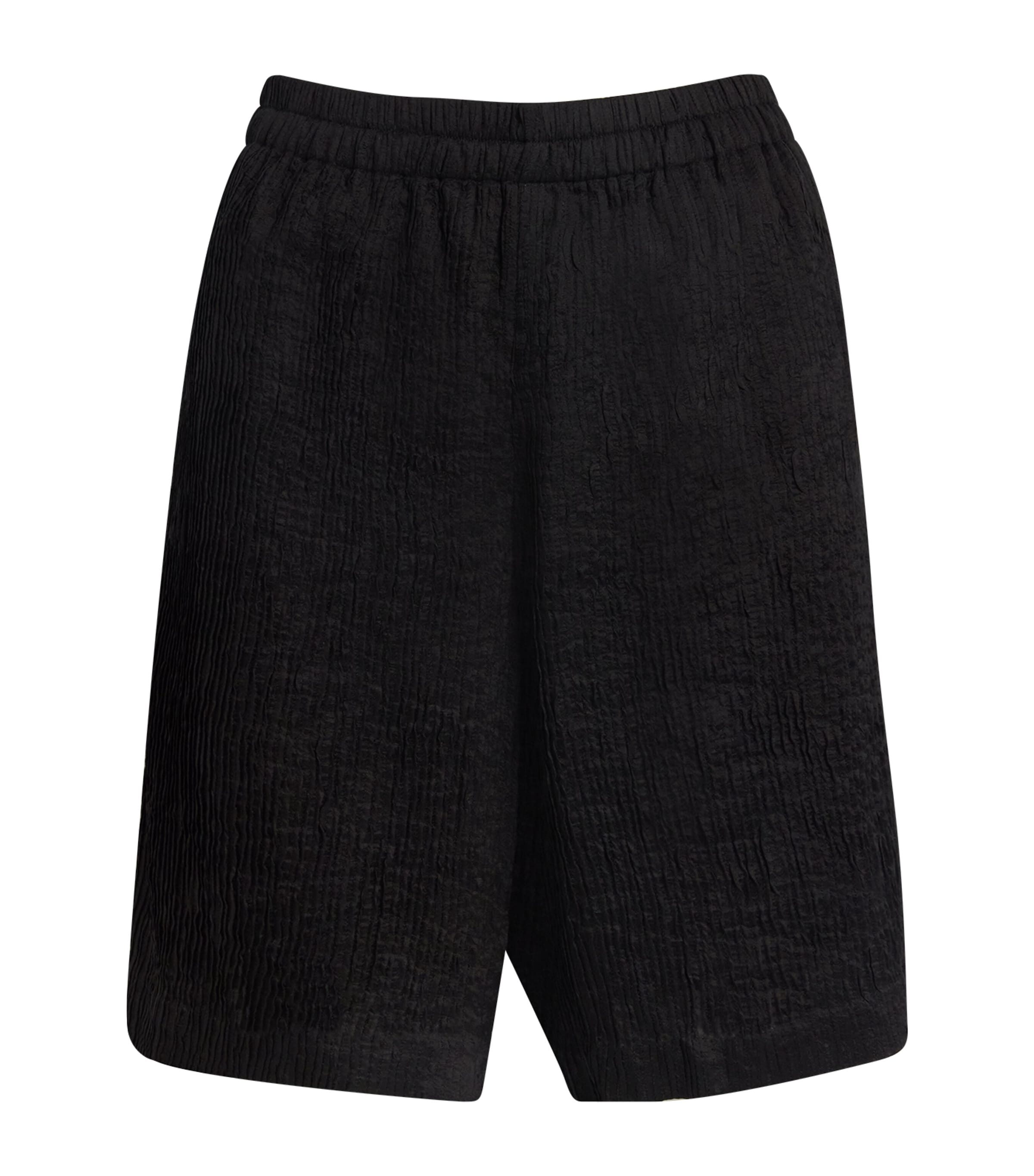 Delos Silk Bermuda Shorts In Black