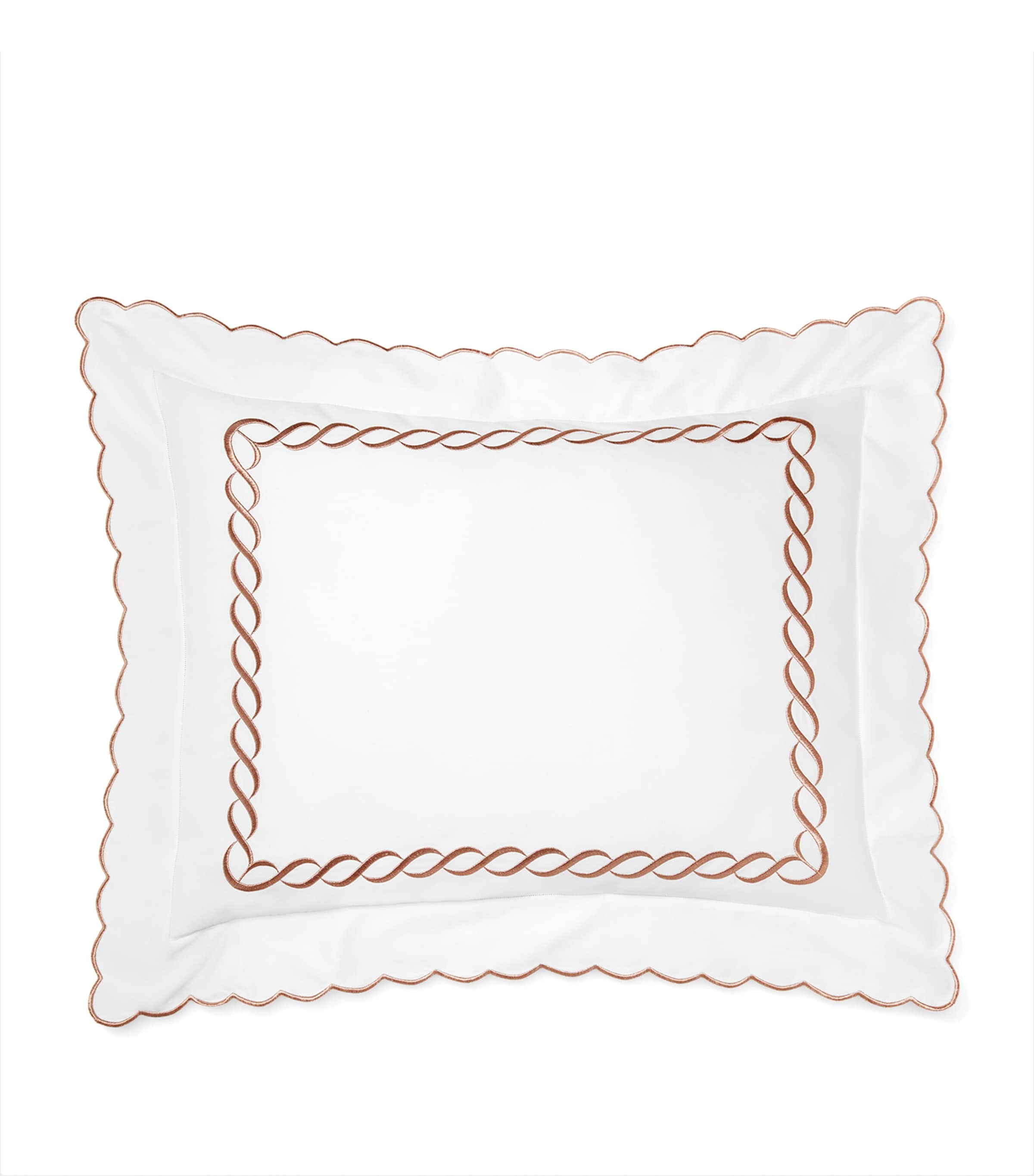Pratesi Cotton Treccia Splendore Pillowcase In White