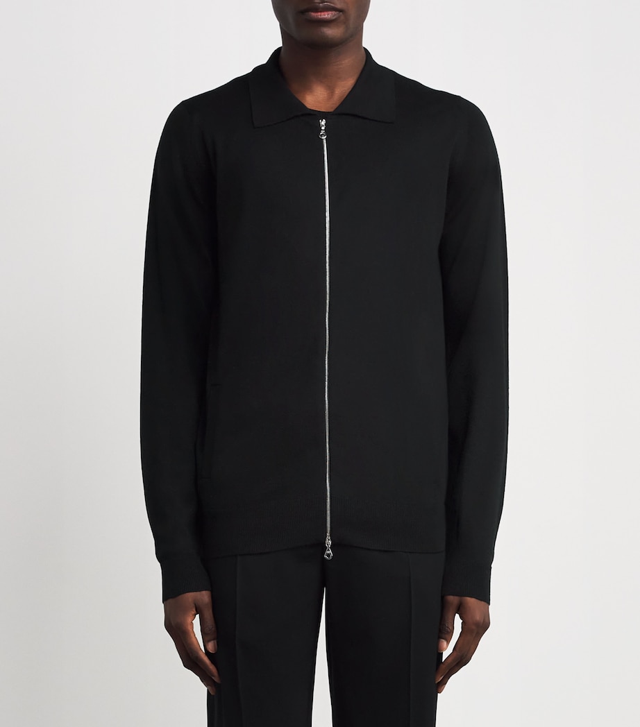 Extra Fine Merino Wool Alston Jacket BLACK Image 3