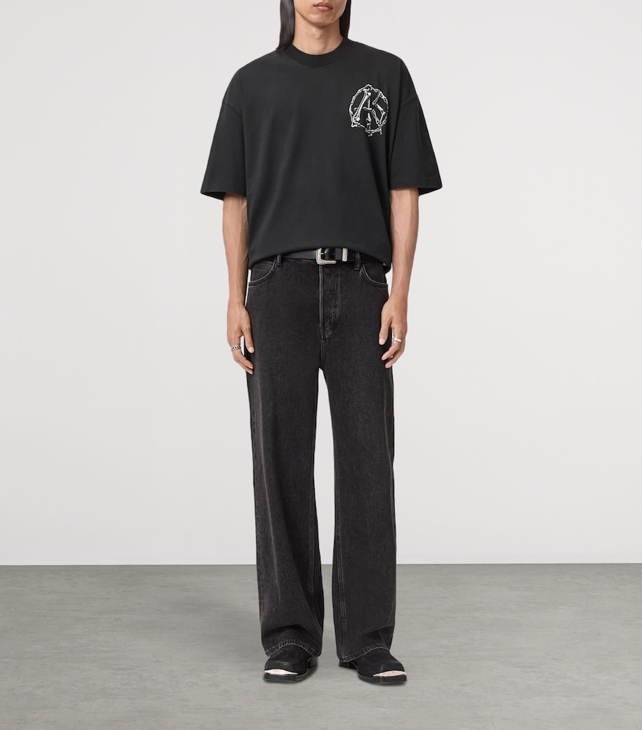 Oversized Organic Cotton Anatomica T-Shirt WASHED BLACK Image 2