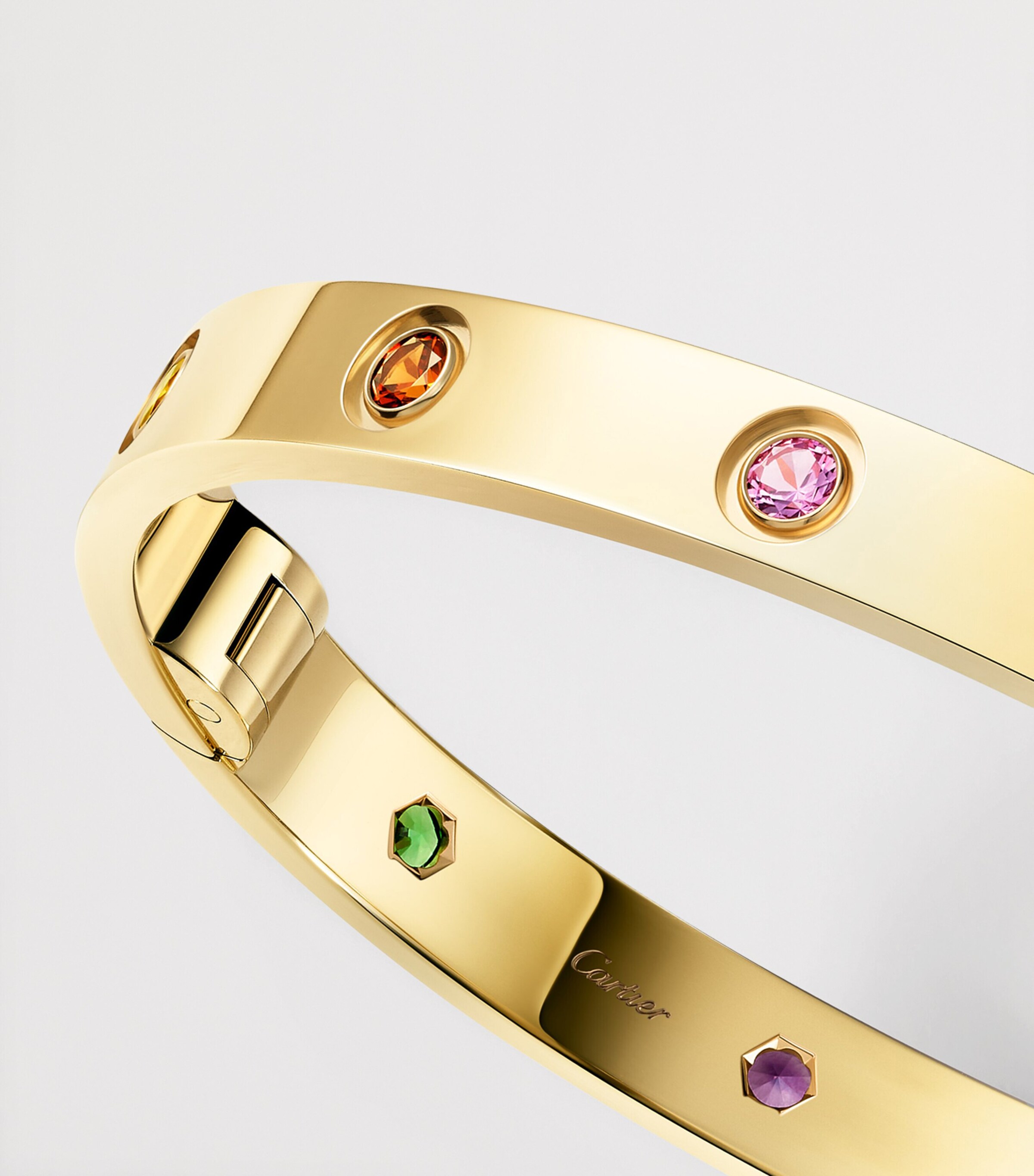 Cartier Yellow Gold and Gemstone LOVE Bracelet Yellow Gold Image 4