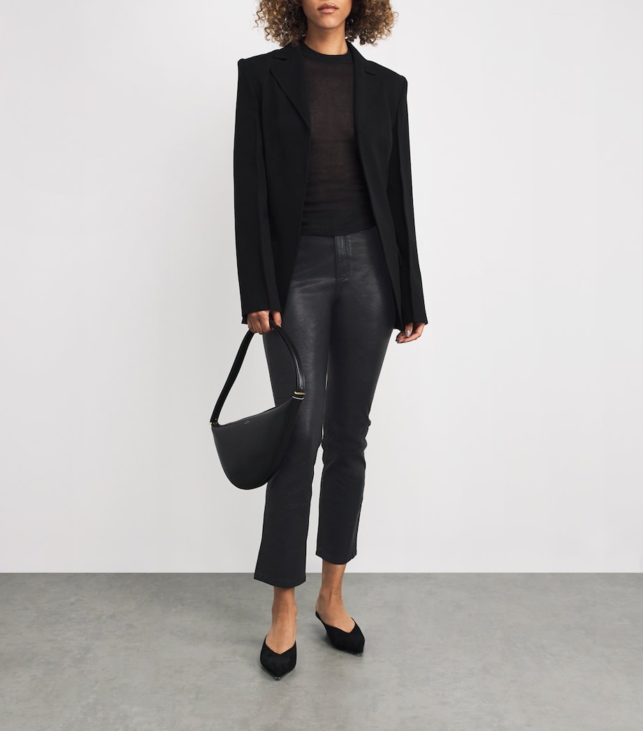 Leather High-Rise Cindy Trousers BLACK Image 8