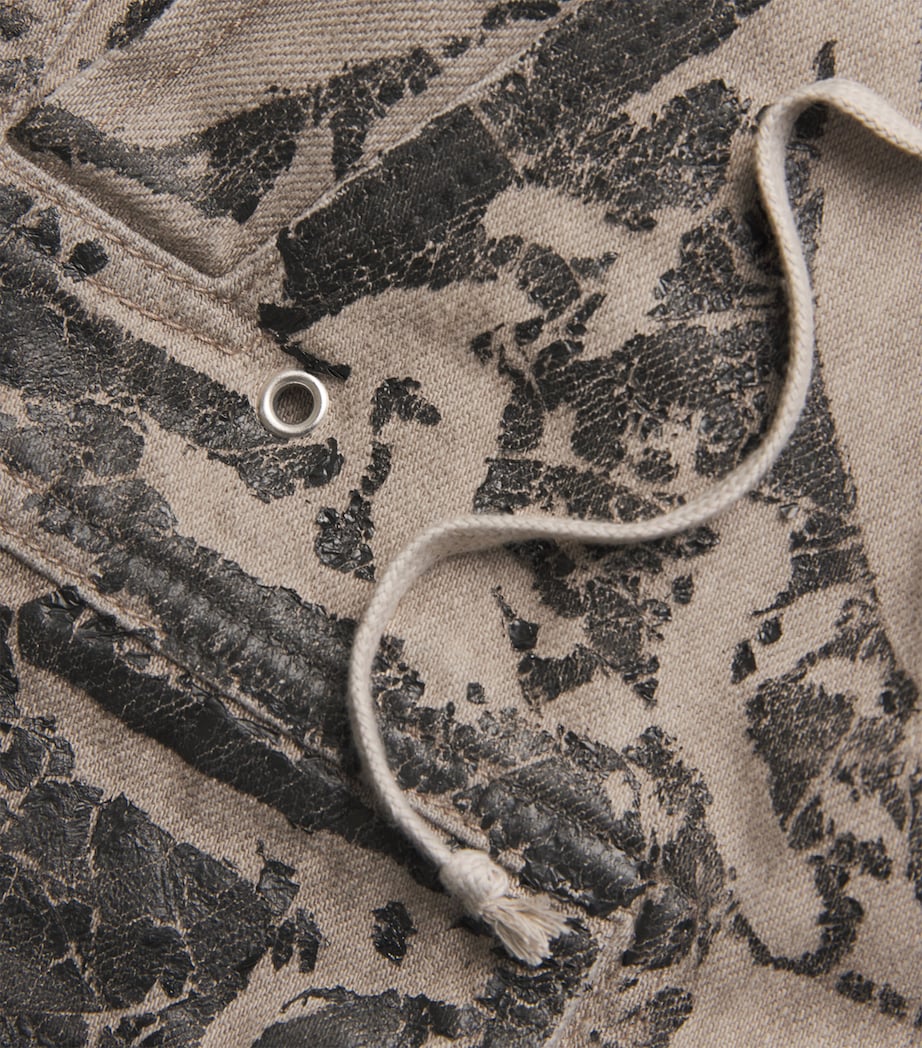 Cotton Rubberised Cargobela Shorts BLACK WASHED FOIL/59 Image 5