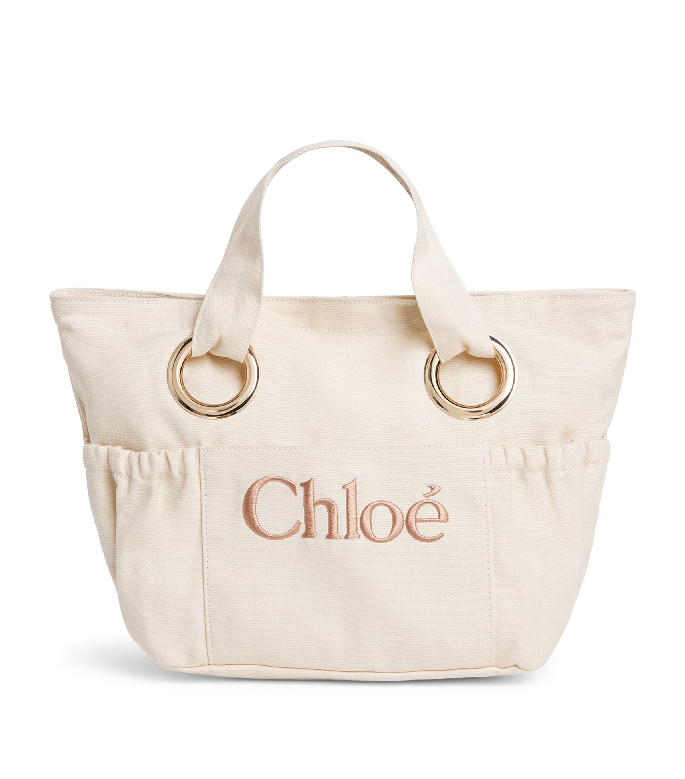 Chloé Kids Cotton Logo Basket Bag Image 1