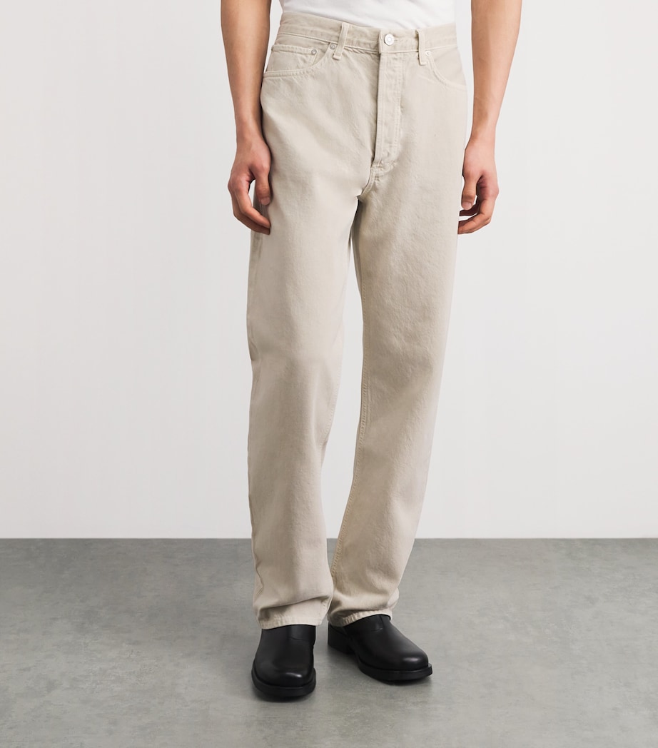 AGOLDE Mens 90's Straight Jeans Bone (aged White) Image 4