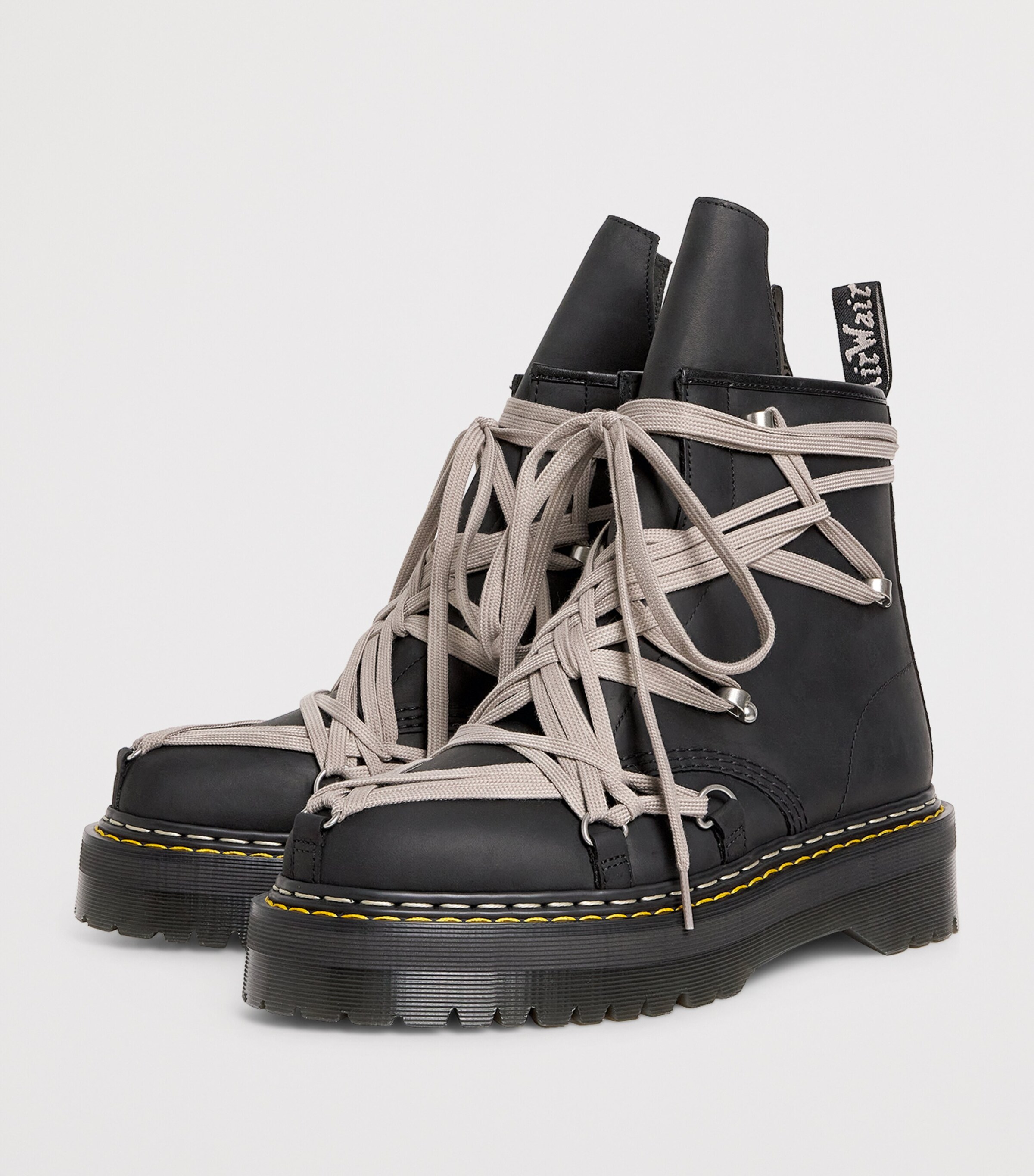 靴 27cm Rick Owens x Dr.Martens MEGALACE Rick Owens Black Rick Owens x Dr. Martens Leather Megalace Boots