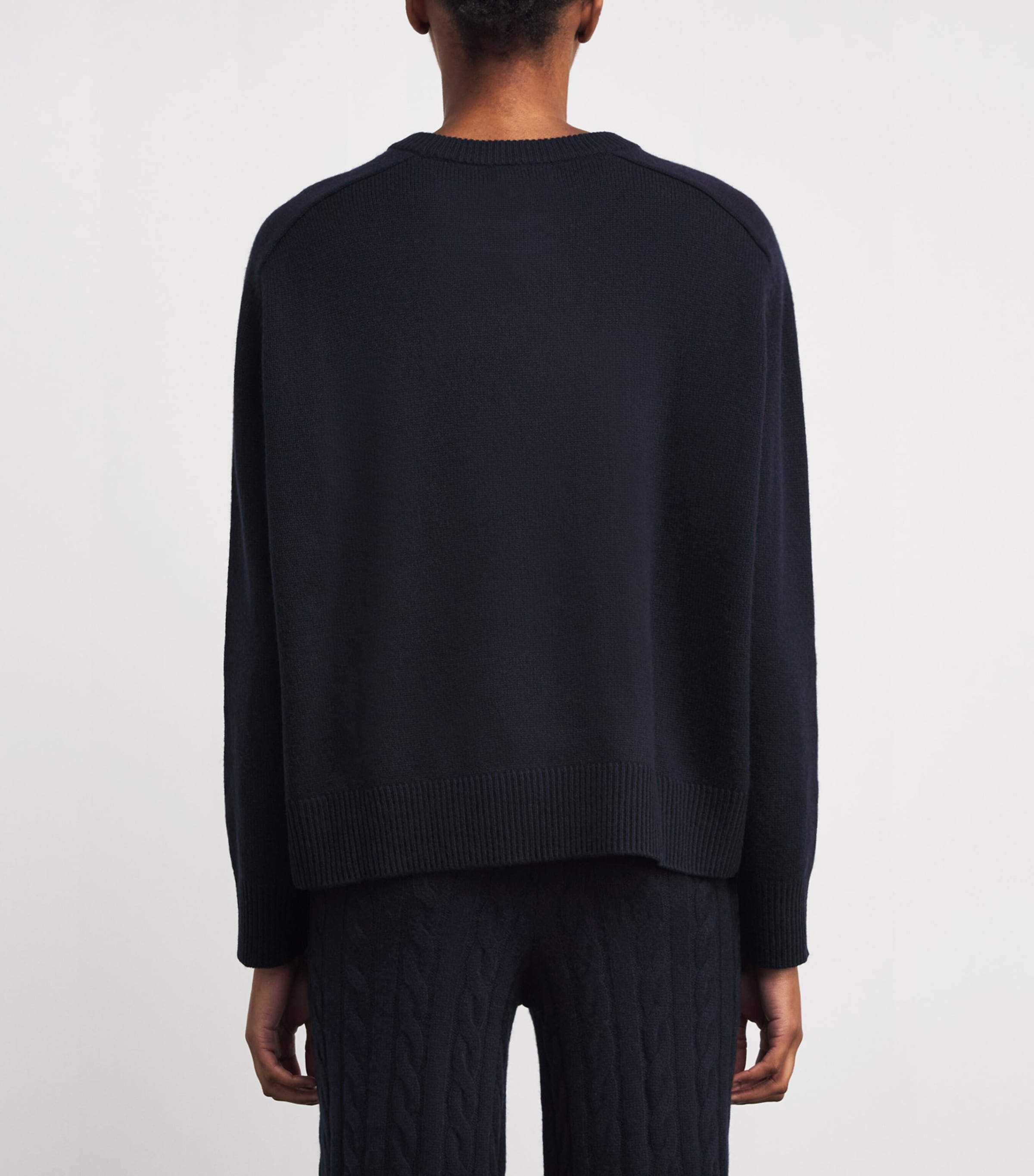 Cashmere Boyfriend Sweater NAVY Image 4