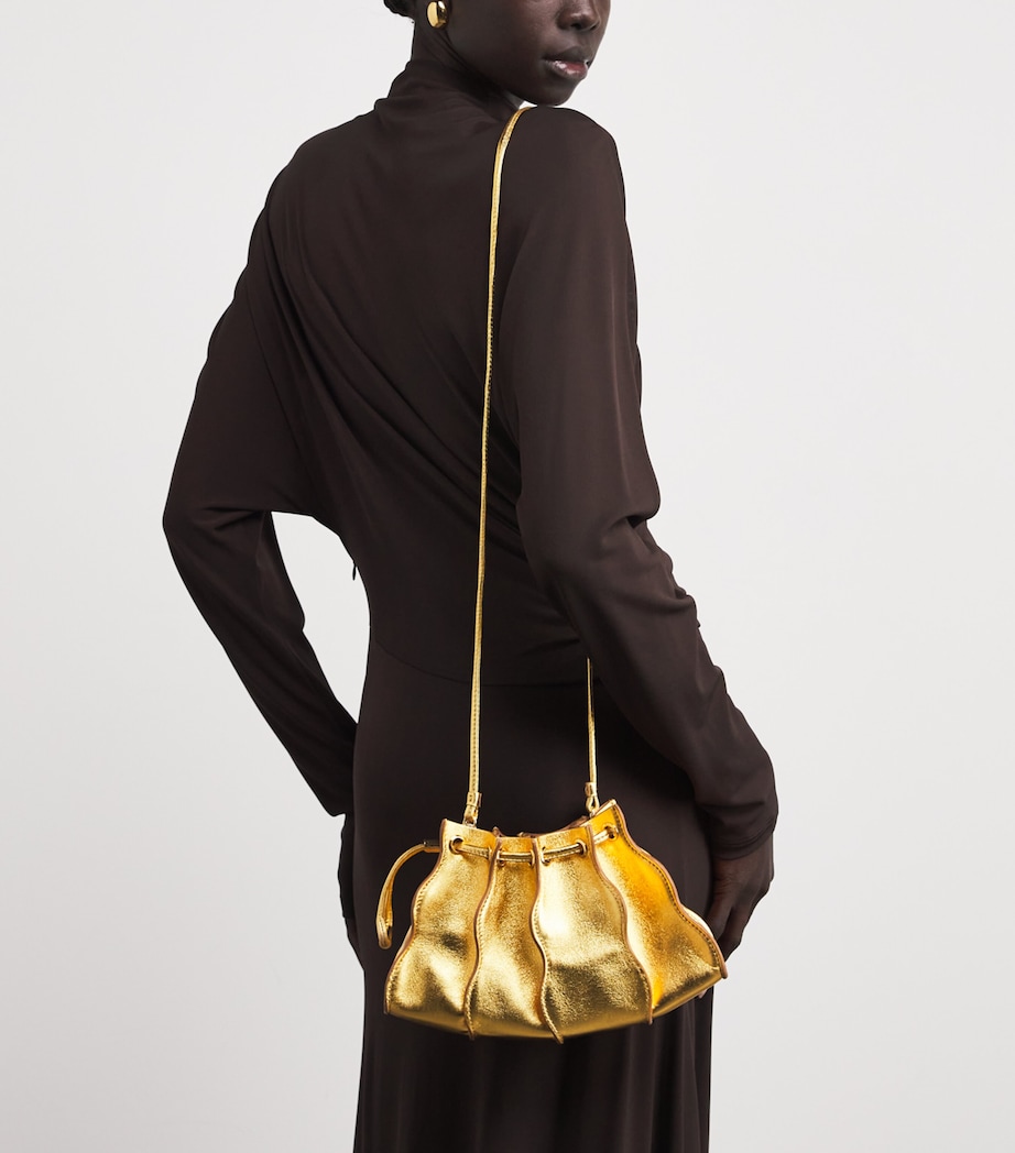 Ulla Johnson Small Leather Adria Cross-Body Bag Gold Image 5