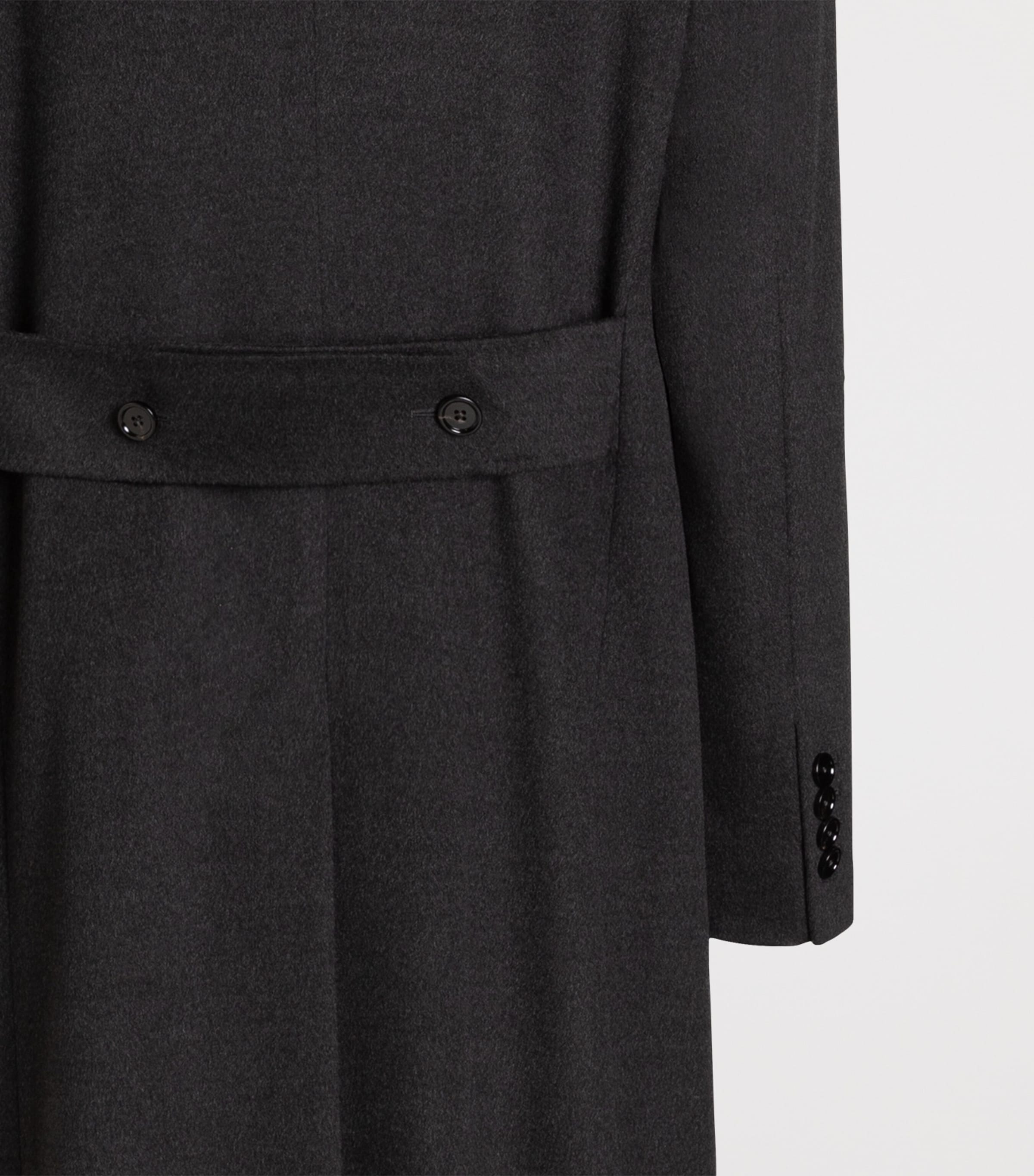 Dolce&Gabbana Mens Virgin Wool Double-Breasted Long Coat Melange Grey Image 4