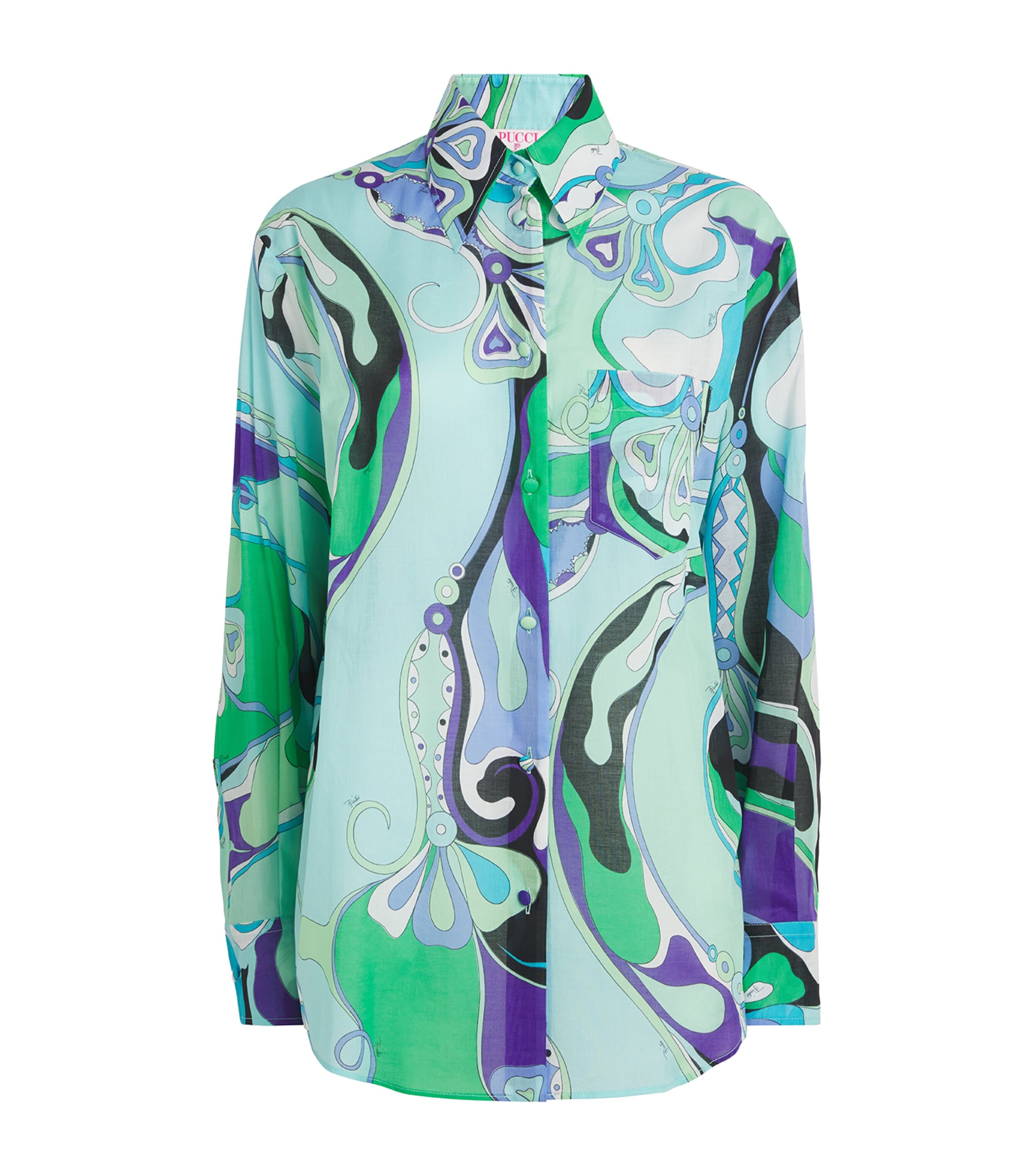 Pucci Orchid-print Cotton Shirt Clothing