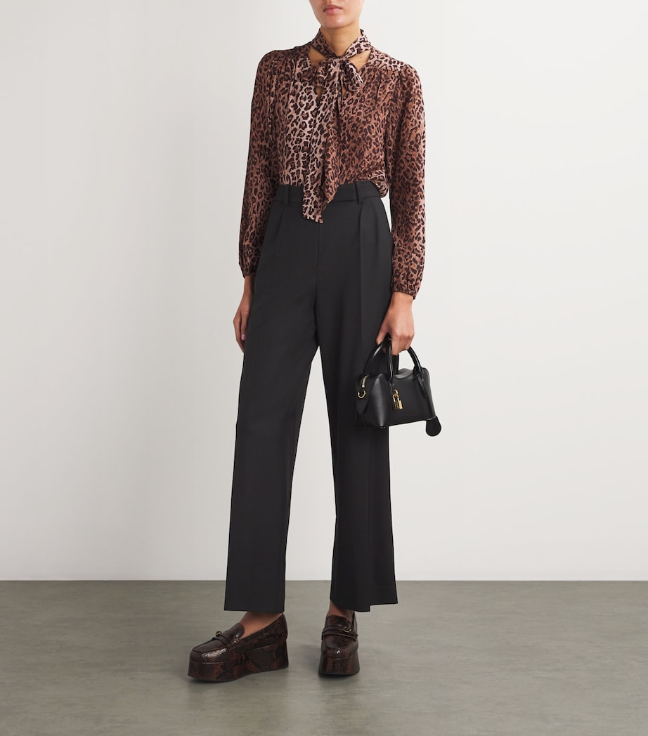 Tailored High-Rise Trousers BLACK Image 2