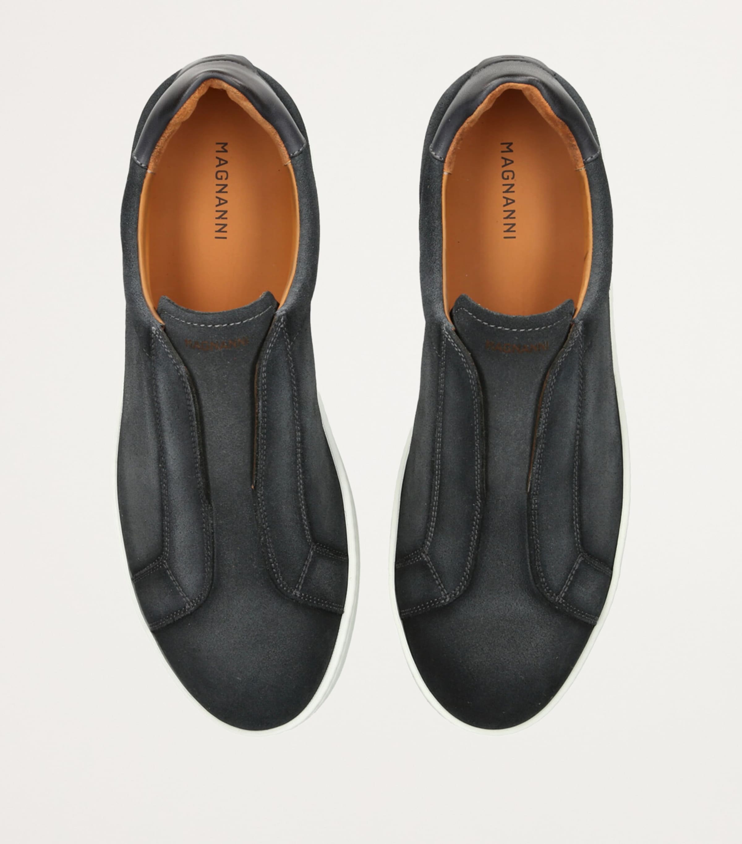 Leather Laceless Sneakers GREY Image 4