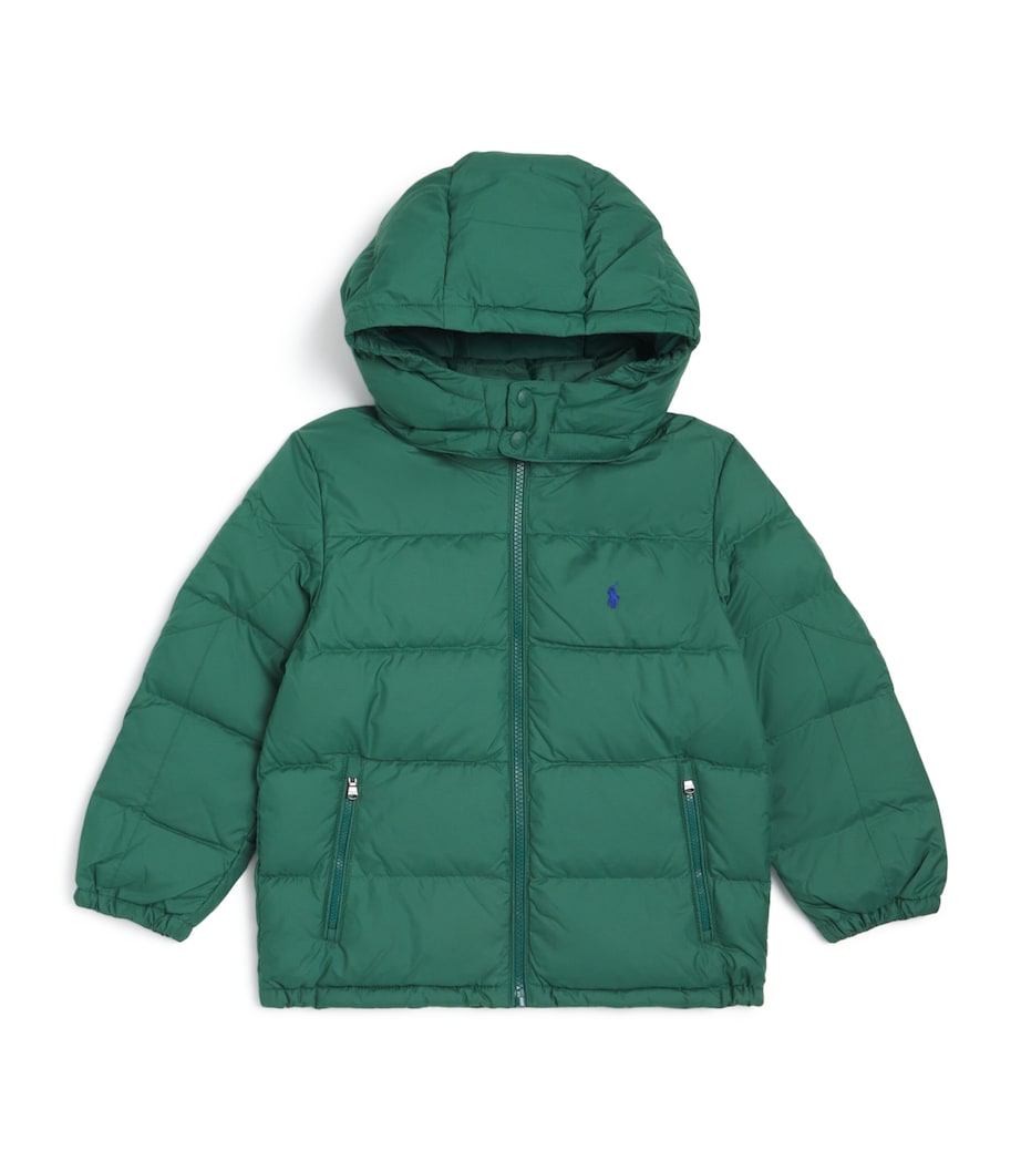 Water-Repellent Down Puffer Jacket (2-7 Years) GREEN Image 1