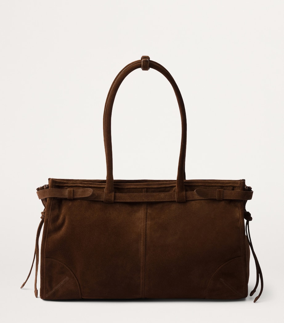 Large Suede Buckled Bonnie Tote Bag F0324 Image 3