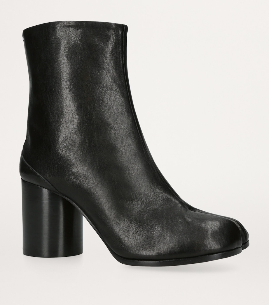 Leather Tabi Ankle Boots 80 BLACK Image 3