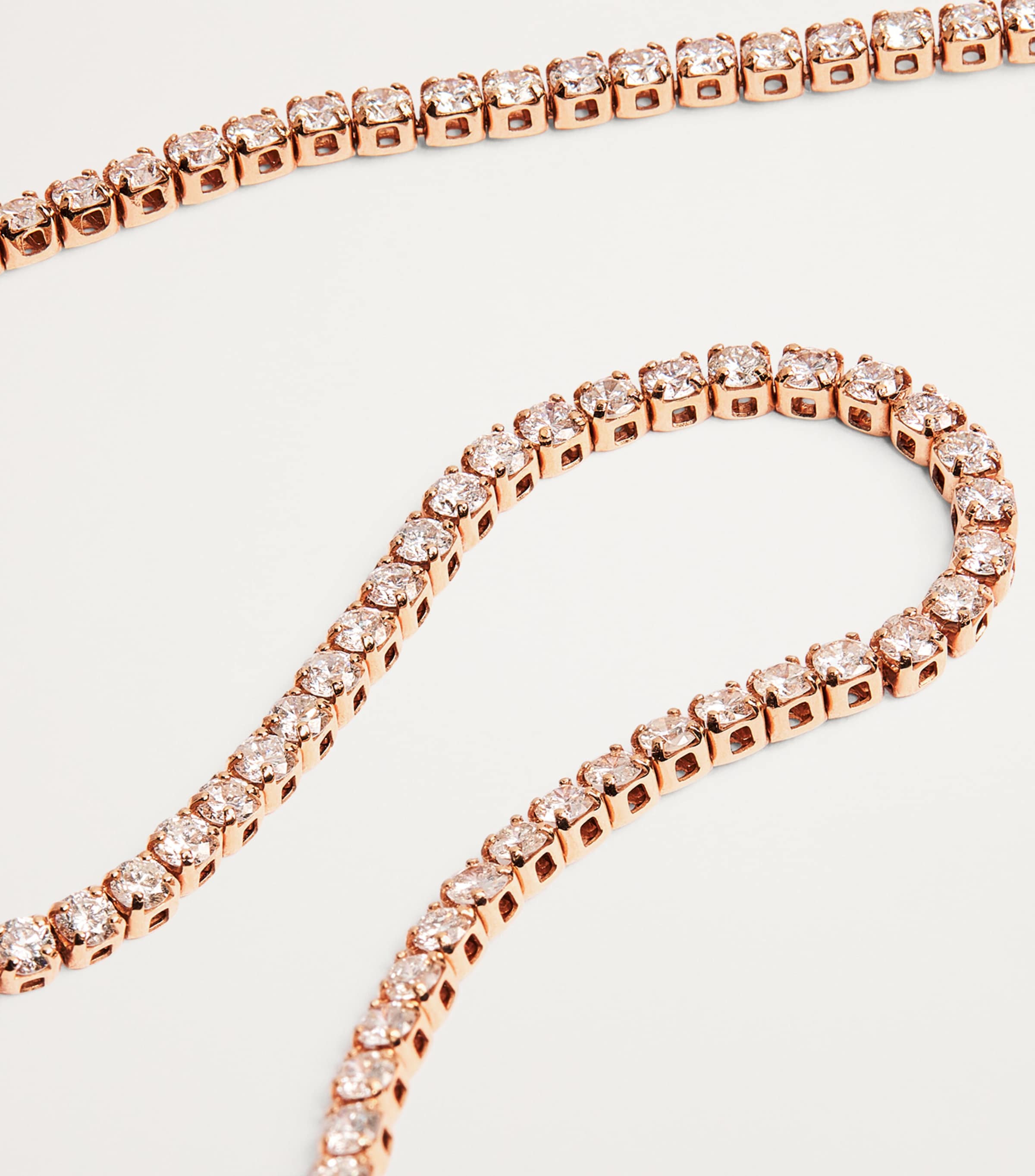 Rose Gold and Diamond Threads Tennis Choker ROSE GOLD Image 5