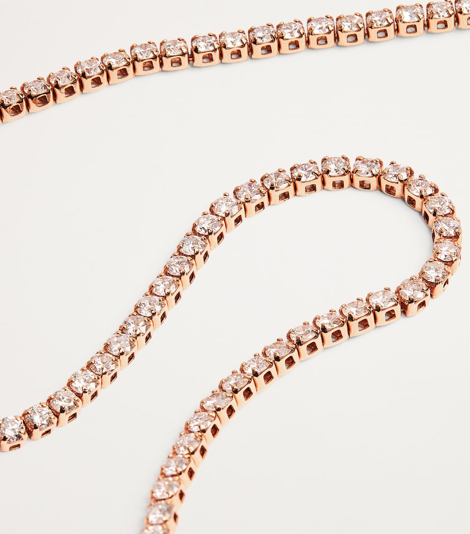 Rose Gold and Diamond Threads Tennis Choker ROSE GOLD Image 5