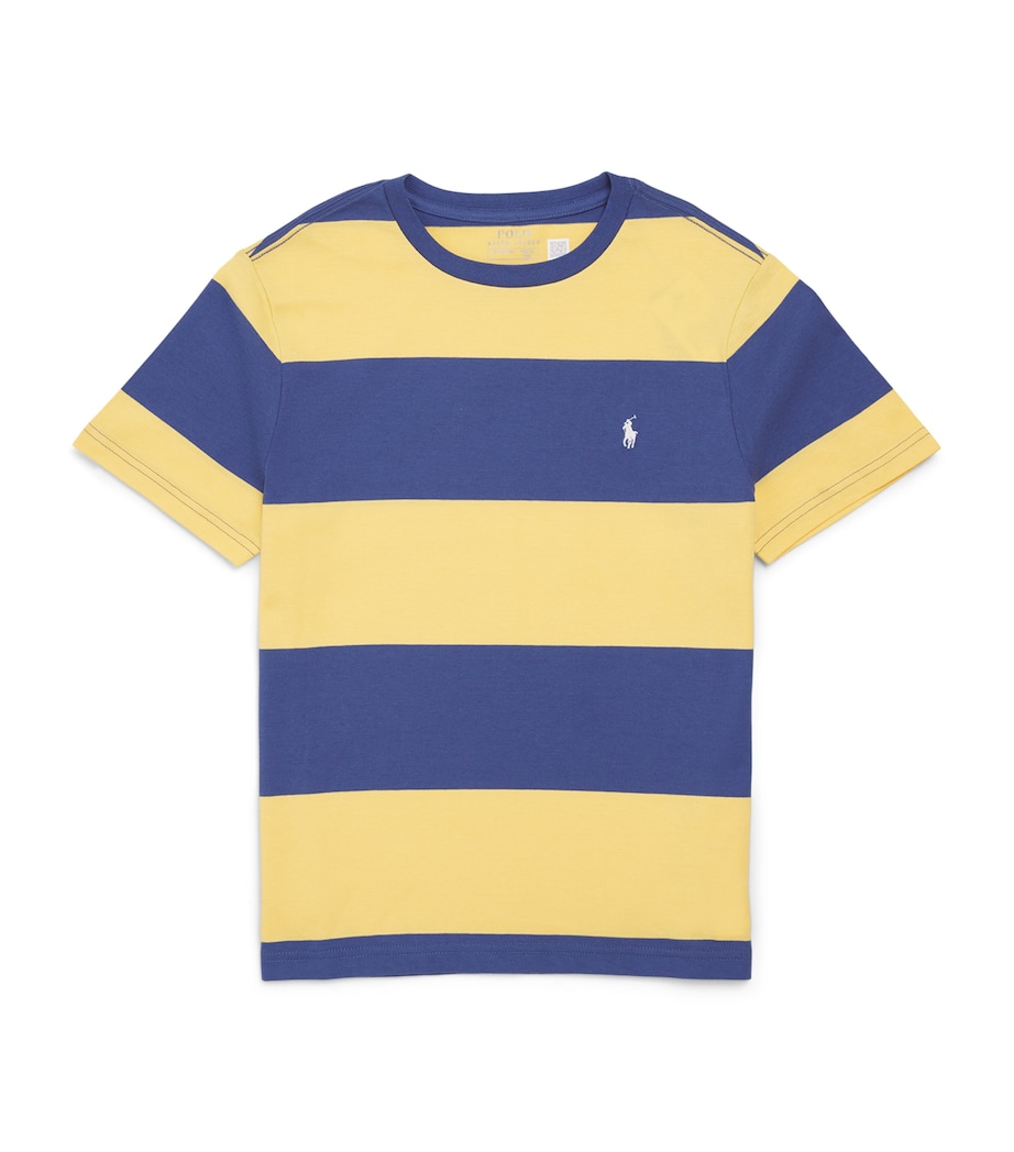 Stripe Polo Pony T-Shirt (2-7 Years) CMPS YELLOW/BLU/1730 Image 1