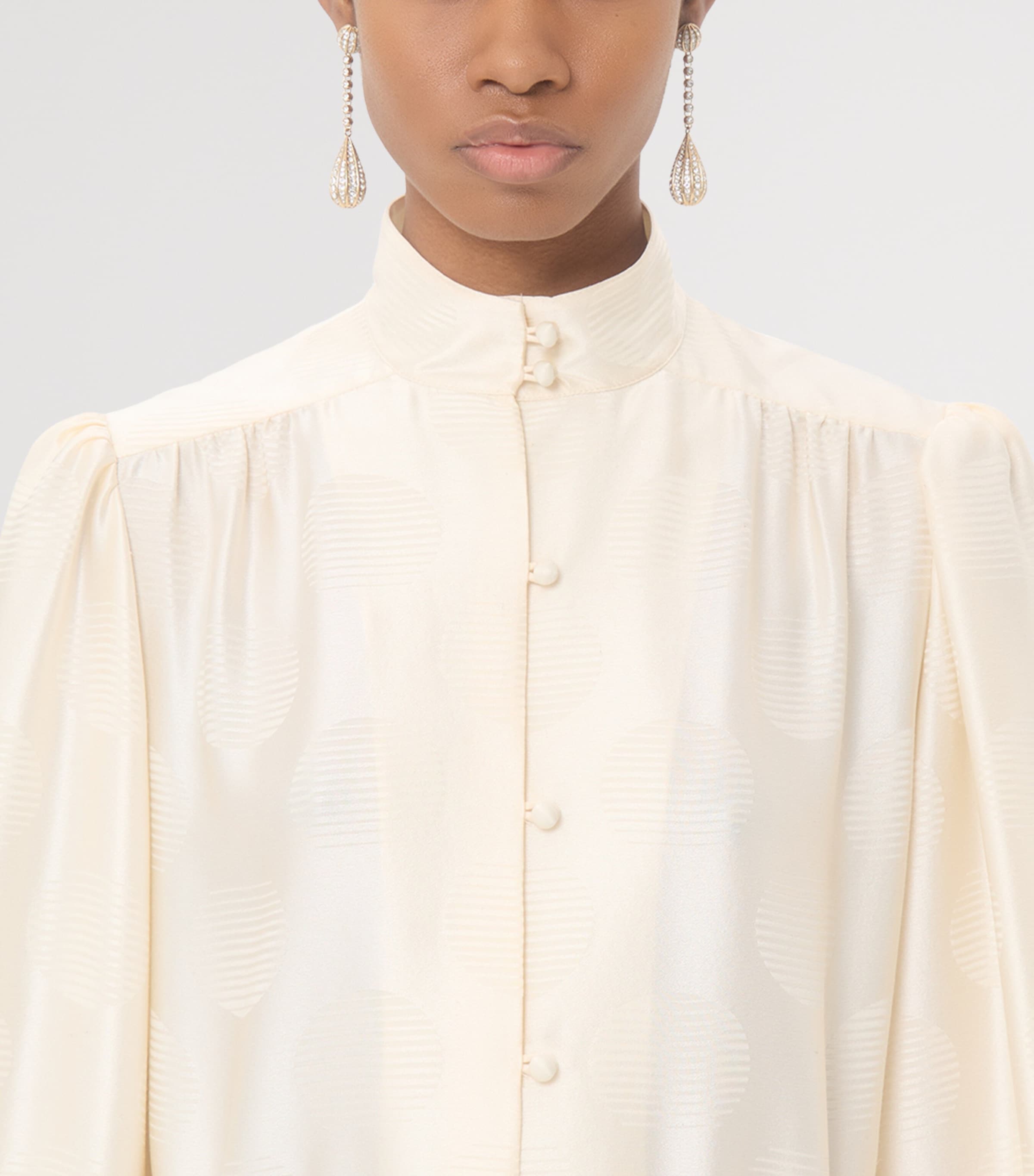 Valentino Womens Silk Tie Shirt Image 6