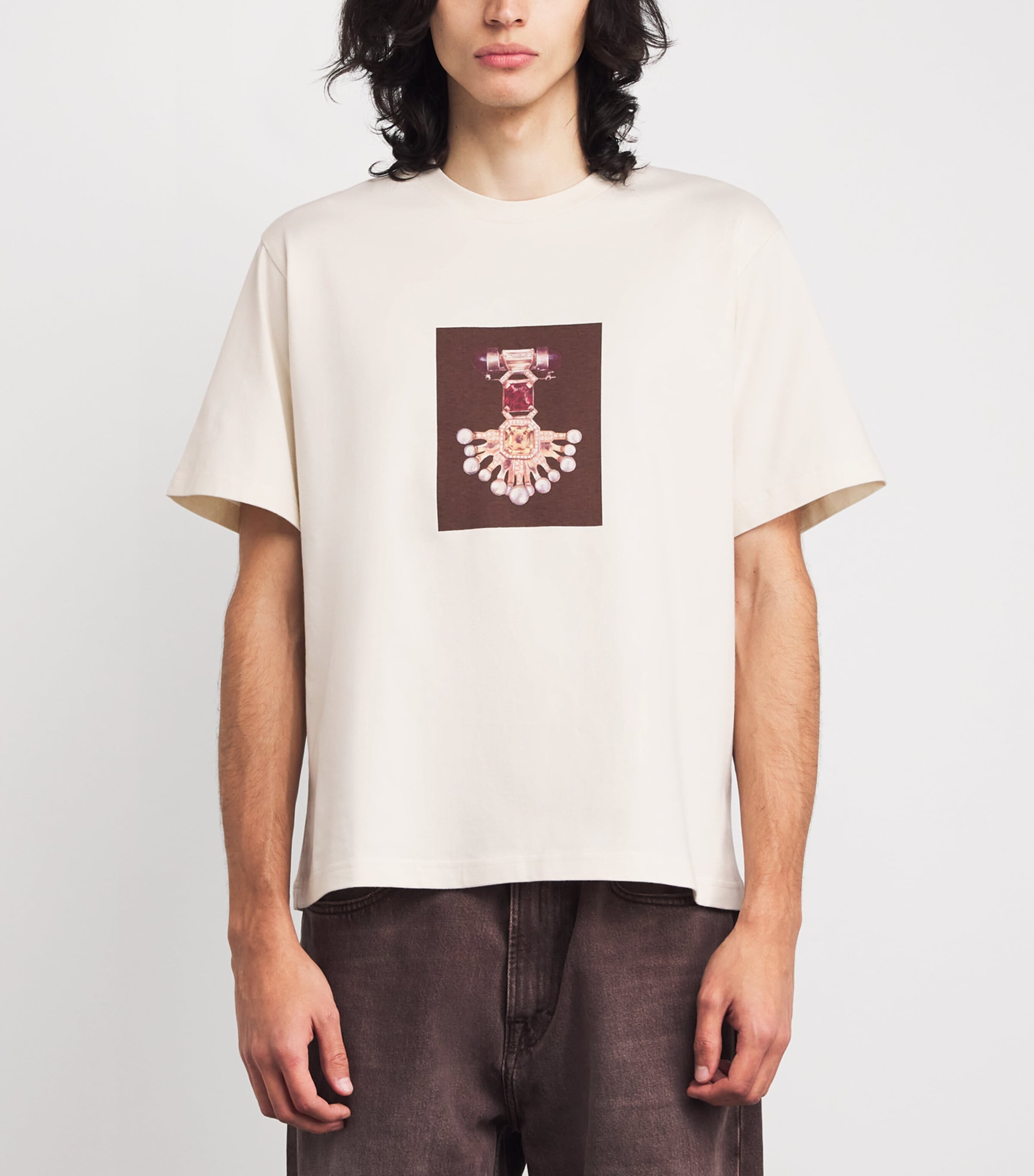 Cotton Compass T-Shirt IVORY / BROOCH 2 Image 3