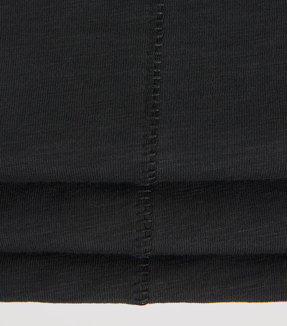 Pima Cotton The Slub Vee T-Shirt BLK Image 5