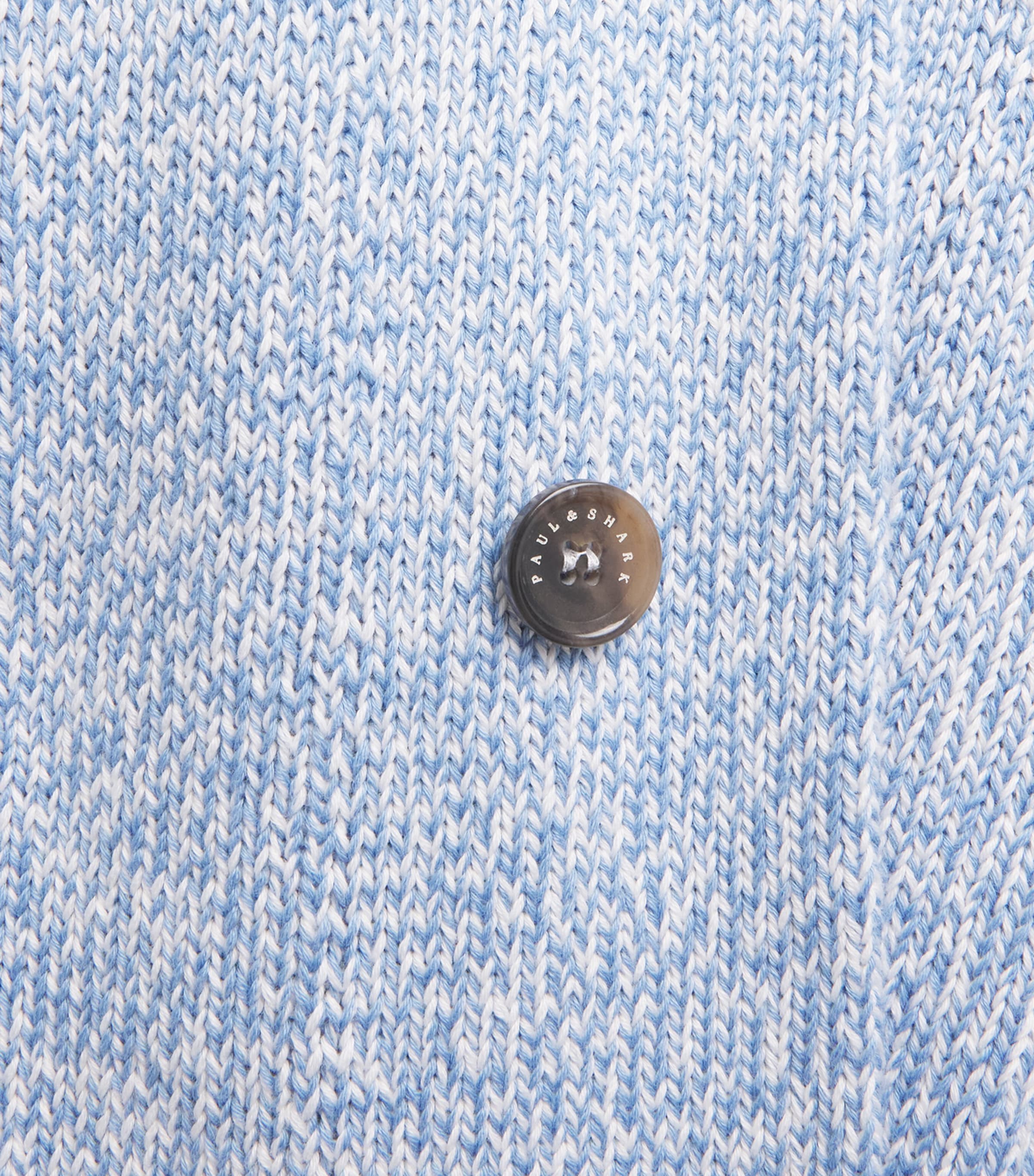 Cotton Marled Cardigan 104 BIANCO AZZURRO Image 5