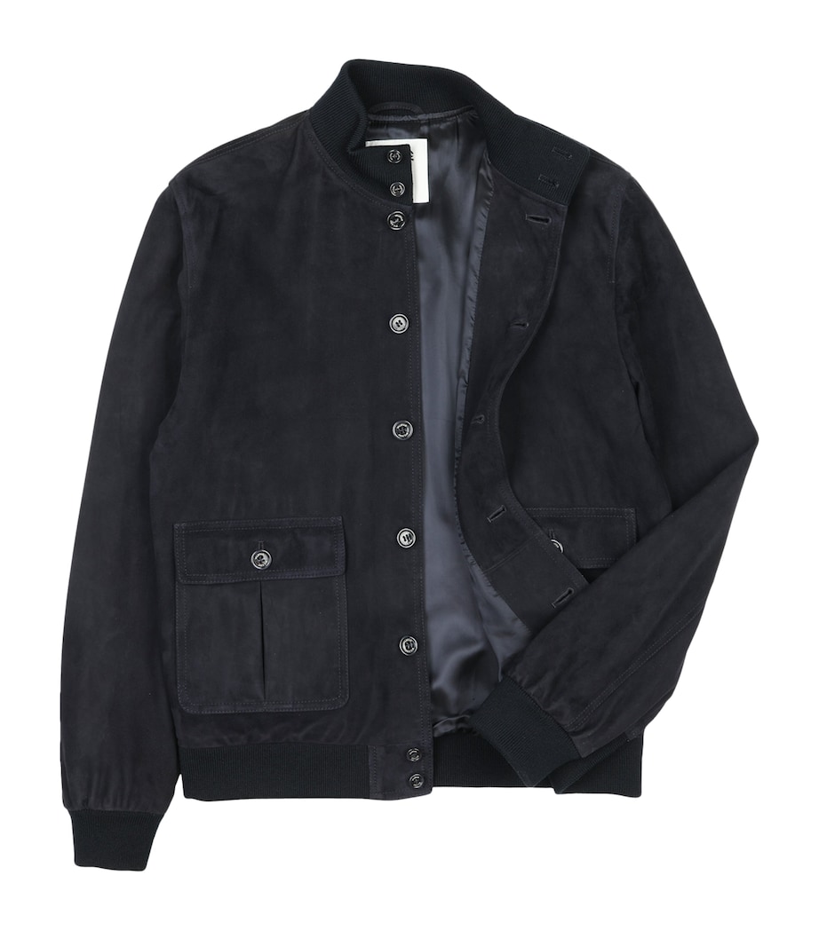 Suede Valstarino Bomber Jacket 0816 NAVY Image 1