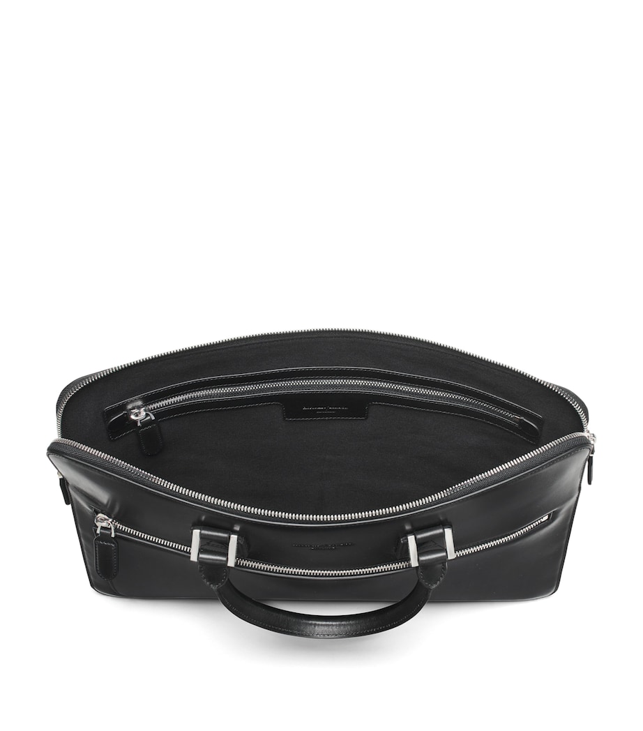 Leather Connaught Briefcase BLACK Image 3